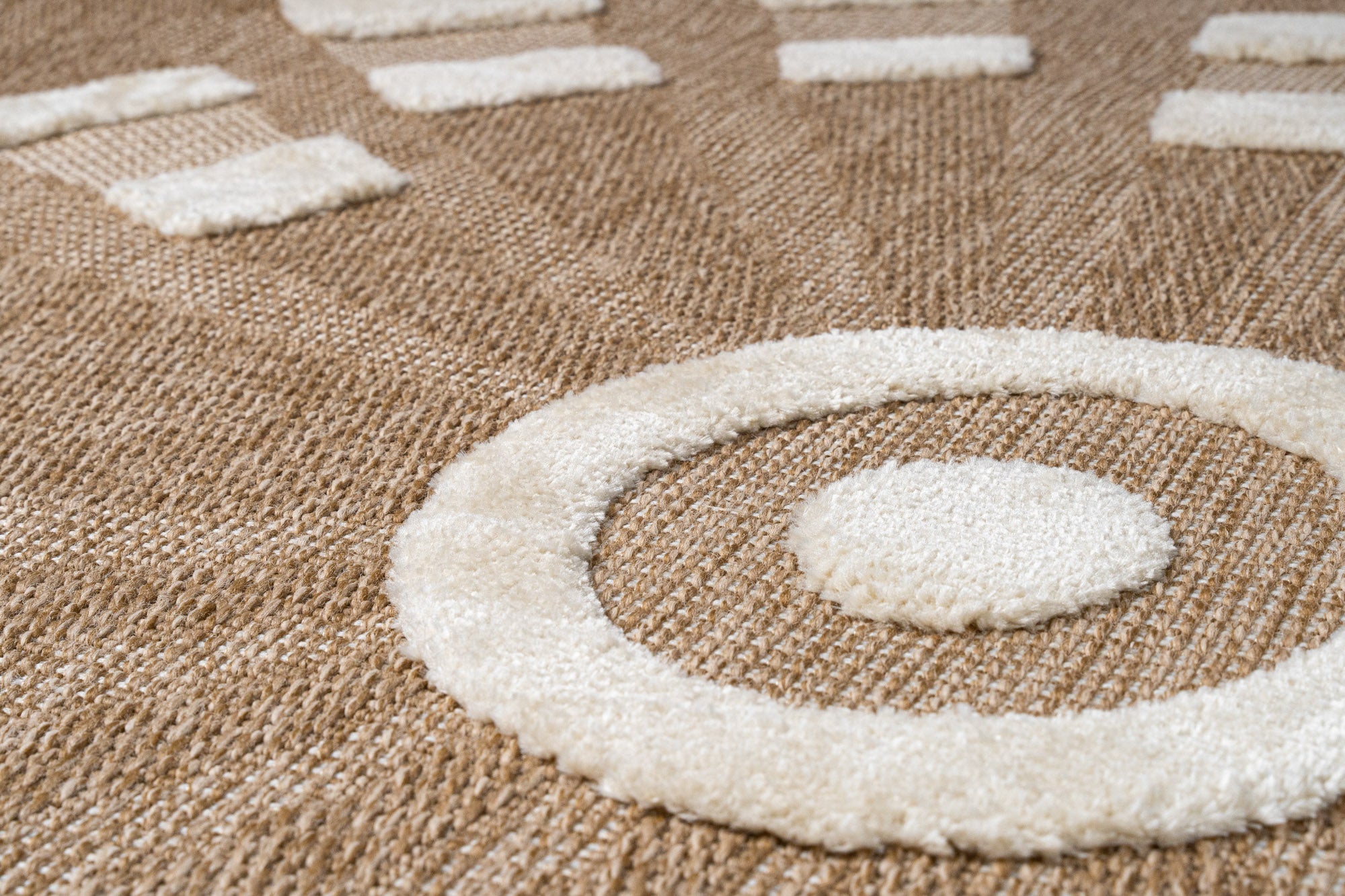 Sahra 232 Beyaz Oval Yuvarlak Antre ve Mutfak Halısı