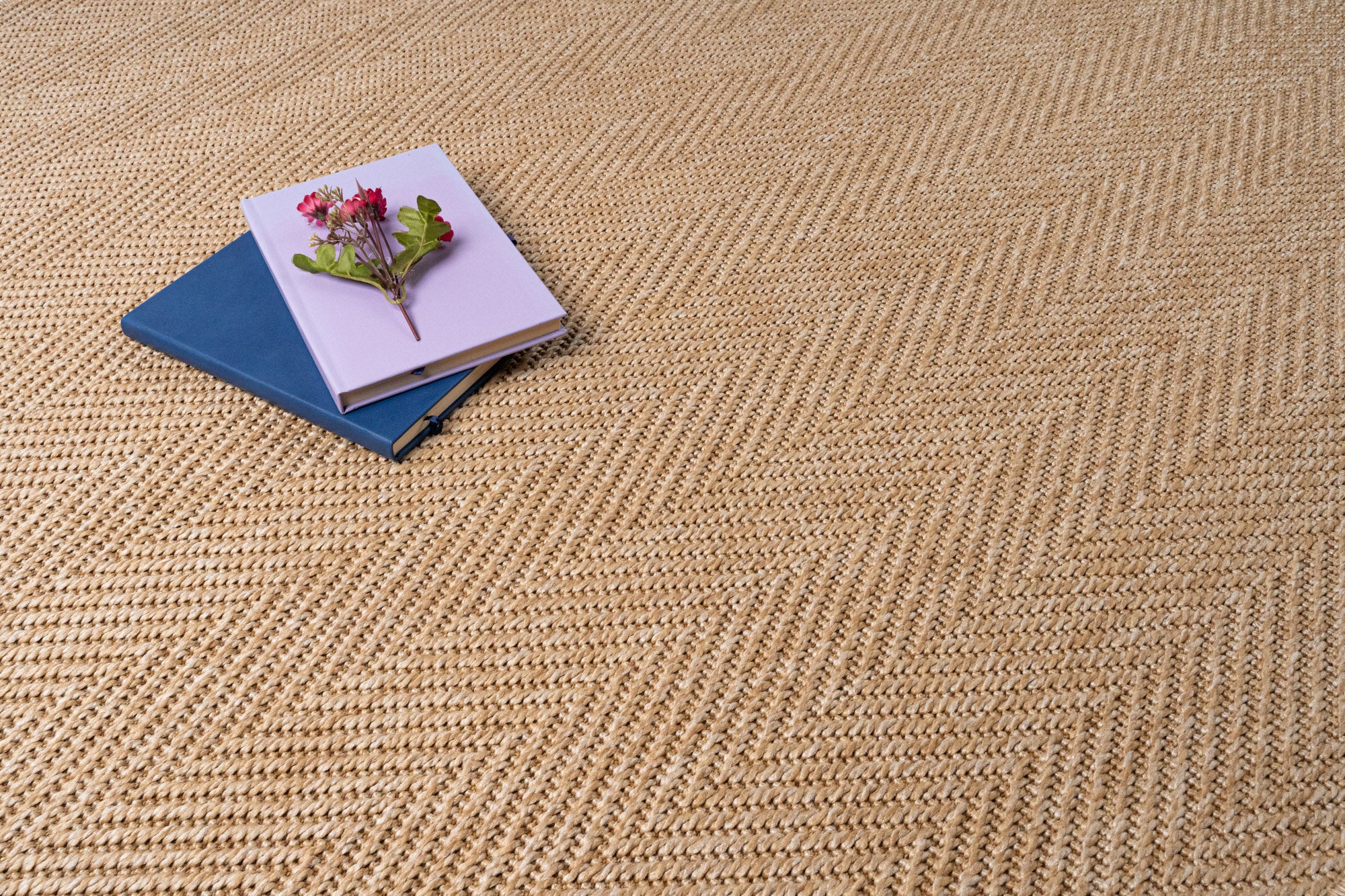 Santorini 111 Bej Hasır Görünümlü Sisal Kesme Halı