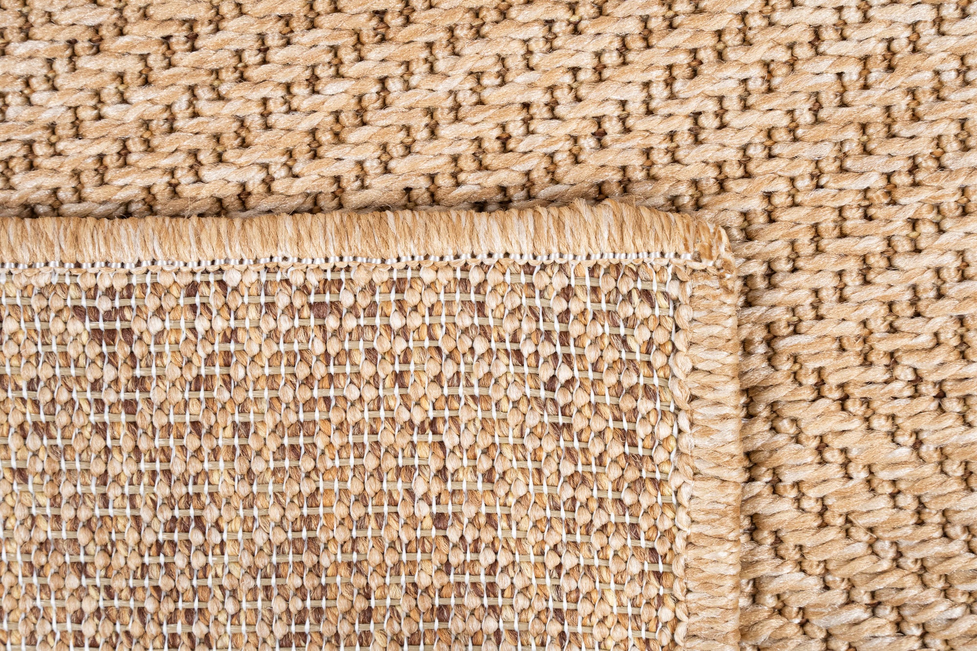 Santorini 111 Bej Hasır Görünümlü Sisal Kesme Halı