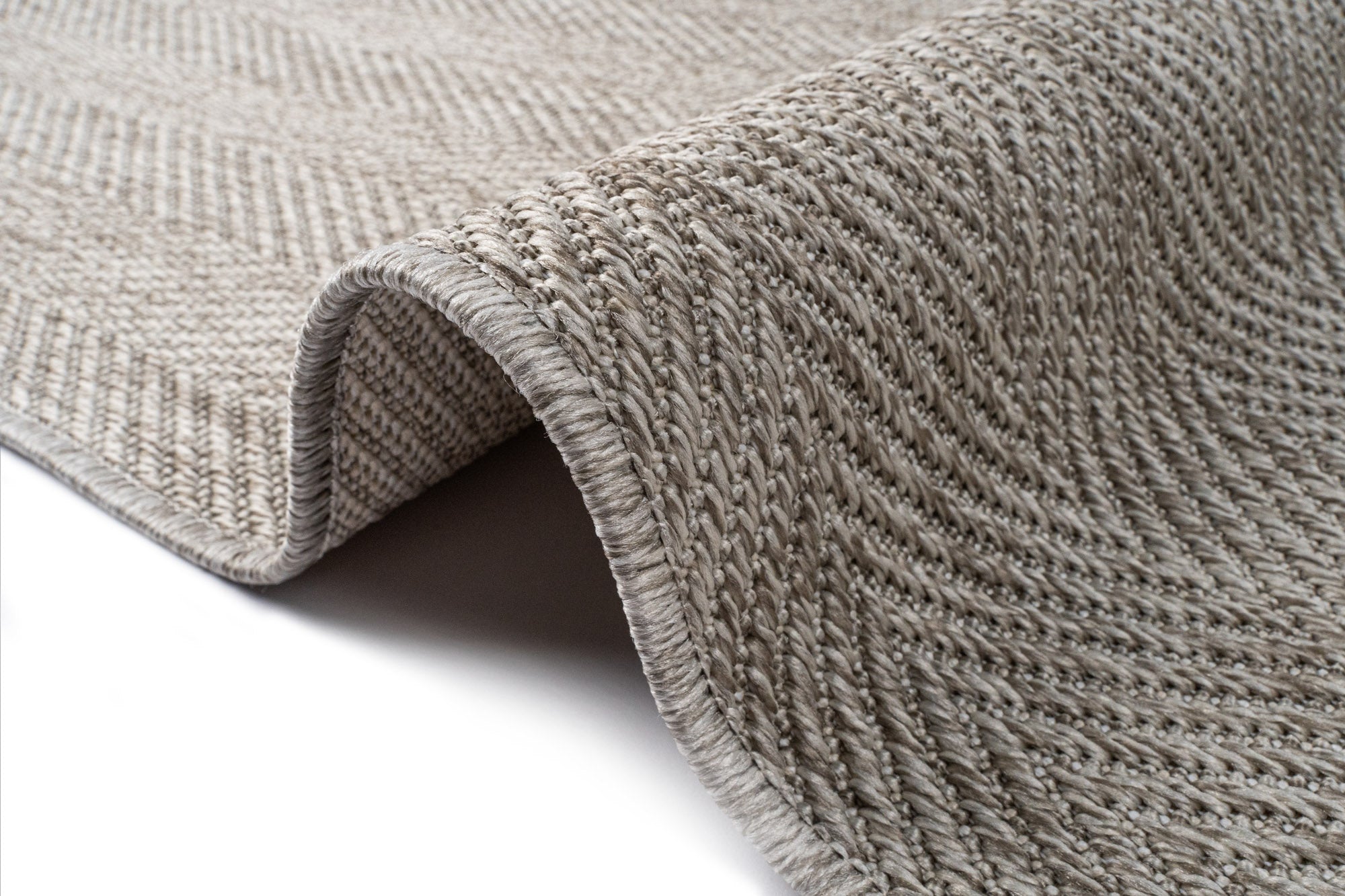 Santorini 111 Gri Minimalist Sisal Kesme Halı