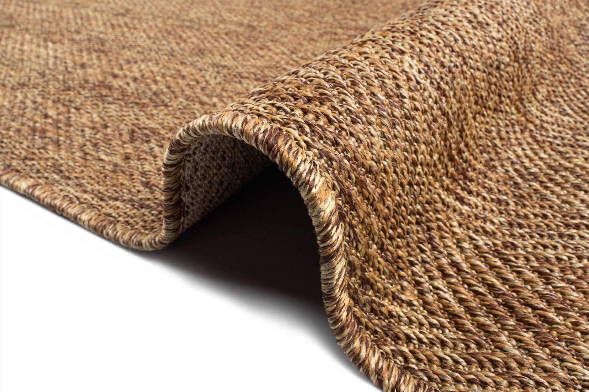 Santorini 111 Kahve Hasır Görünümlü Sisal Kesme Halı