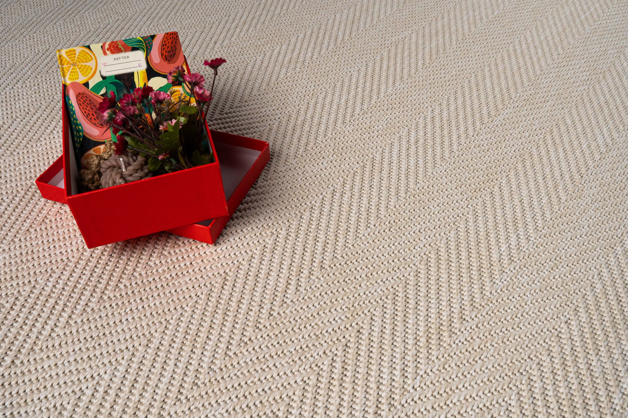 Santorini 111 Krem Minimalist Sisal Kesme Halı