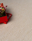 Santorini 111 Krem Minimalist Sisal Kesme Halı