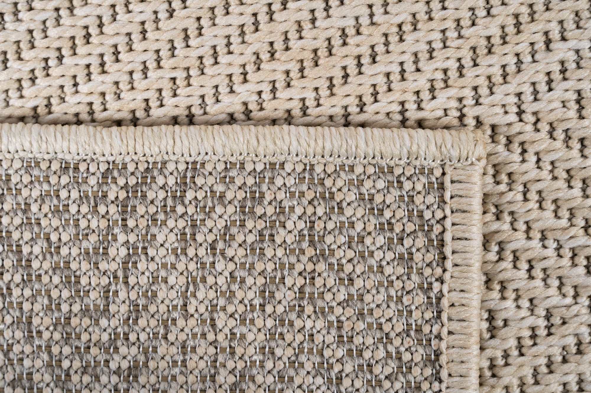 Santorini 111 Krem Minimalist Sisal Kesme Halı