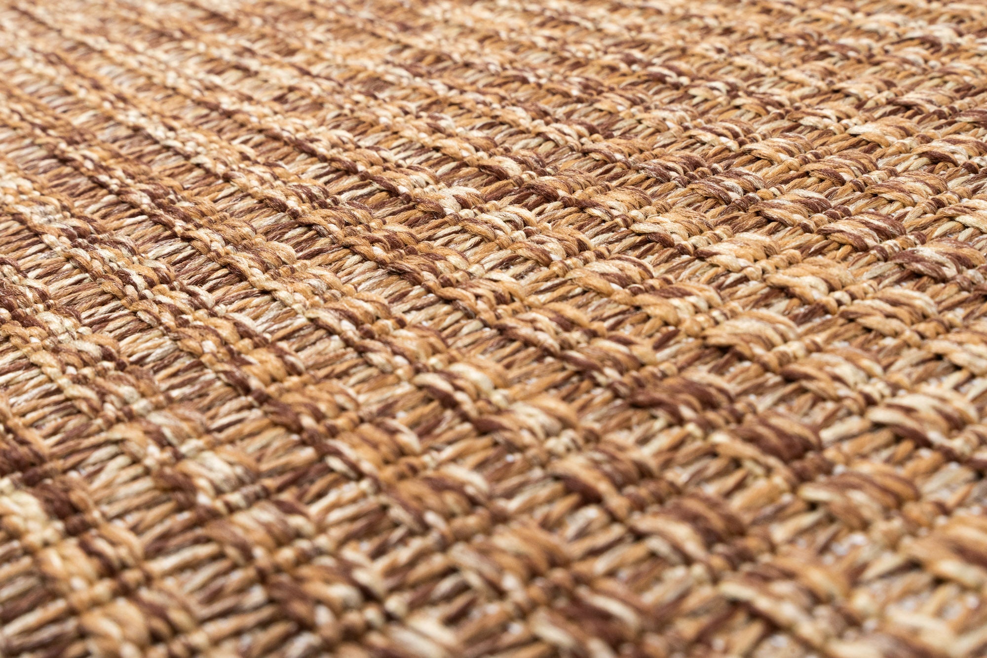 Santorini 112 Kahve Hasır Görünümlü Sisal Kesme Halı