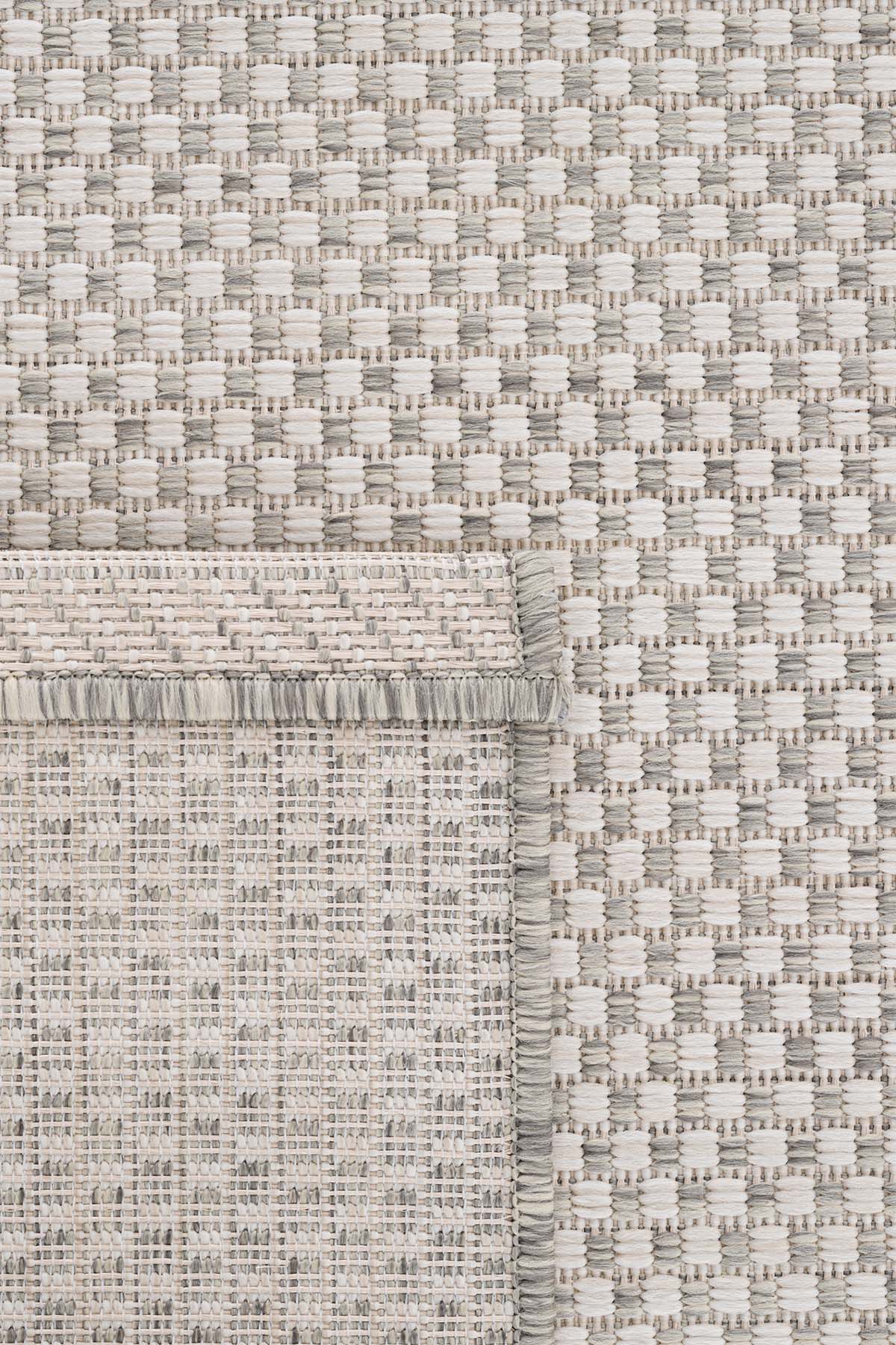 Santorini 121 Ekru Antrasit Hasır Görünümlü Sisal Halı