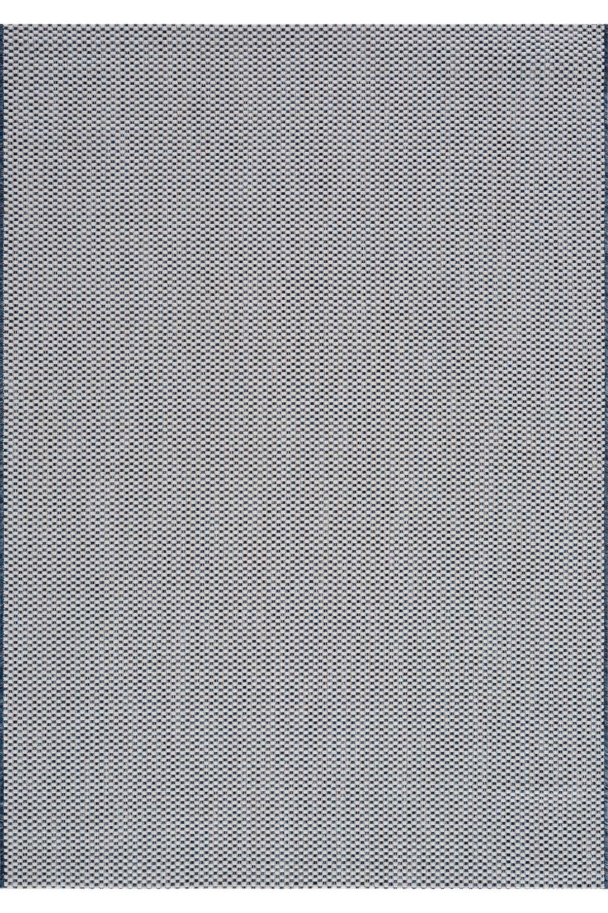 Santorini 121 Ekru Lacivert Hasır Görünümlü Sisal Halı