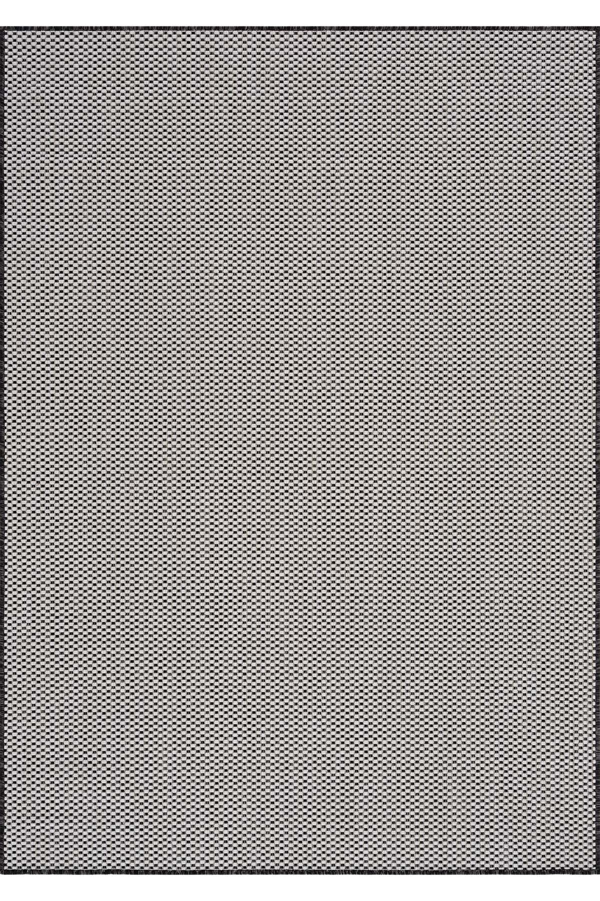 Santorini 121 Ekru siyah Hasır Görünümlü Sisal Halı