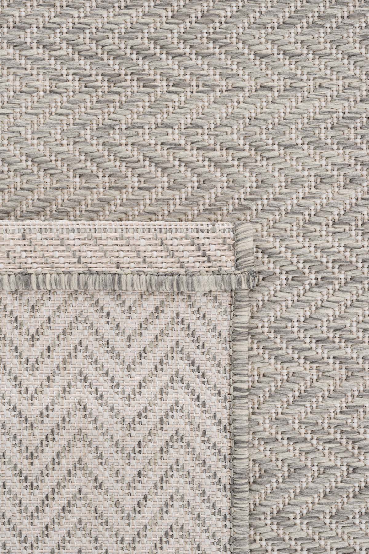 Santorini 122 Ekru Antraist Hasır Görünümlü Sisal Halı