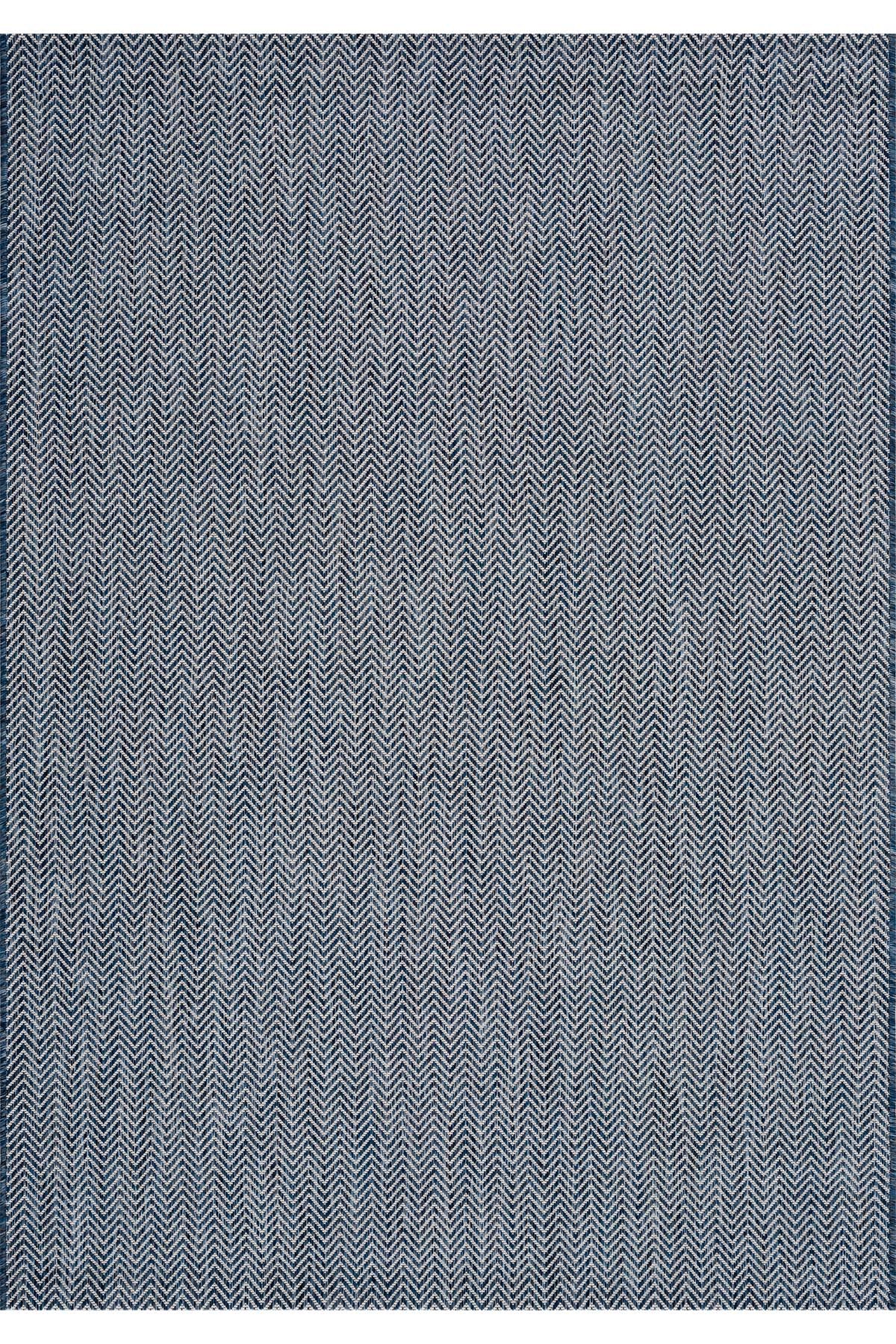 Santorini 122 Ekru Lacivert Hasır Görünümlü Sisal Halı