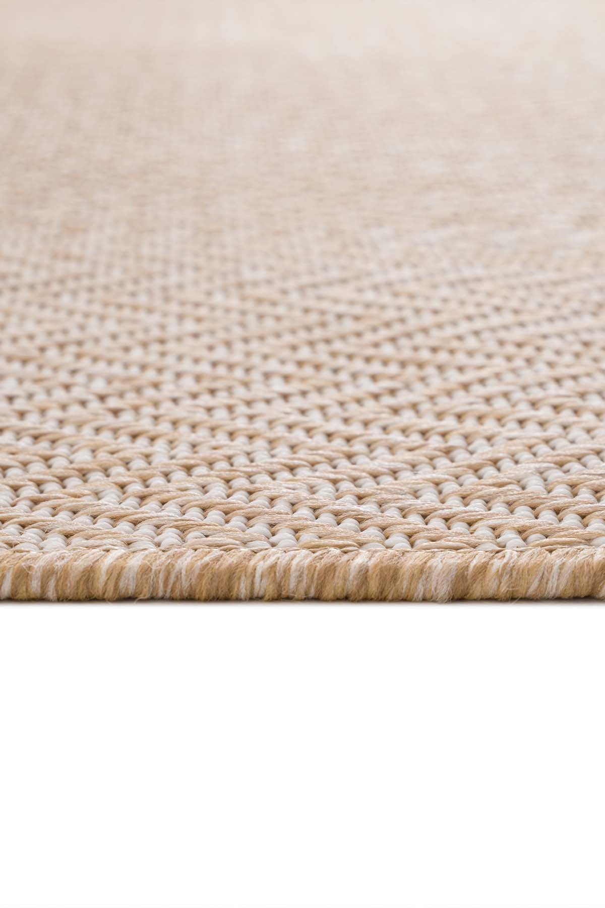 Santorini 122 Ekru Kahve Hasır Görünümlü Sisal Halı