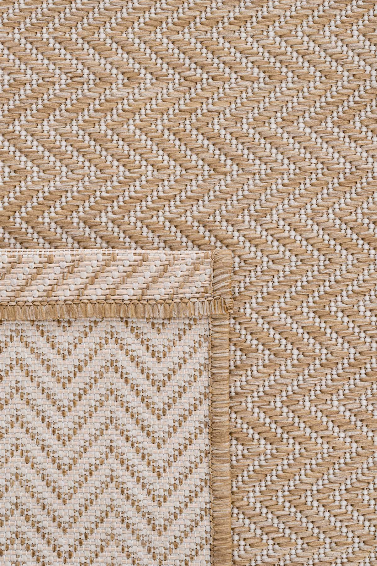 Santorini 122 Ekru Kahve Hasır Görünümlü Sisal Halı