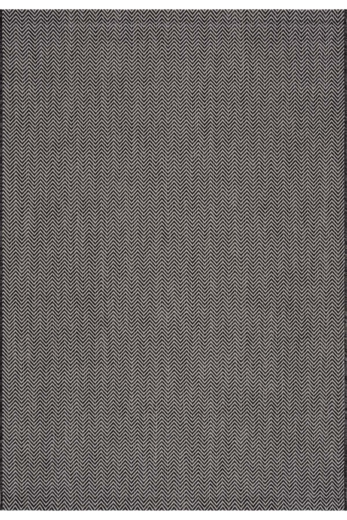 Santorini 122 Ekru Siyah Hasır Görünümlü Sisal Halı