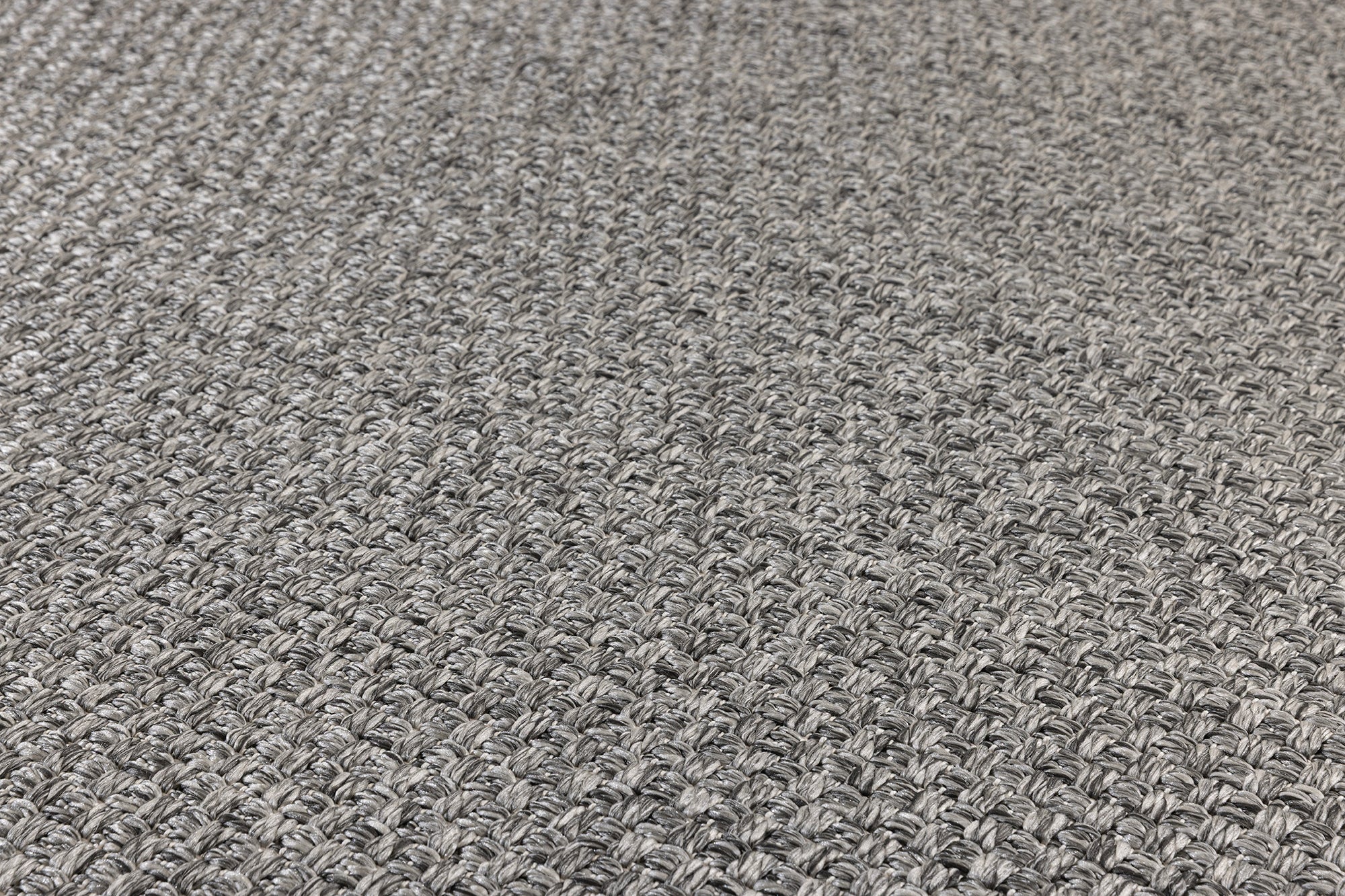 Santorini 115 Antrasit Hasır Görünümlü Uzun Kenarı Bordür Desenli Sisal Halı