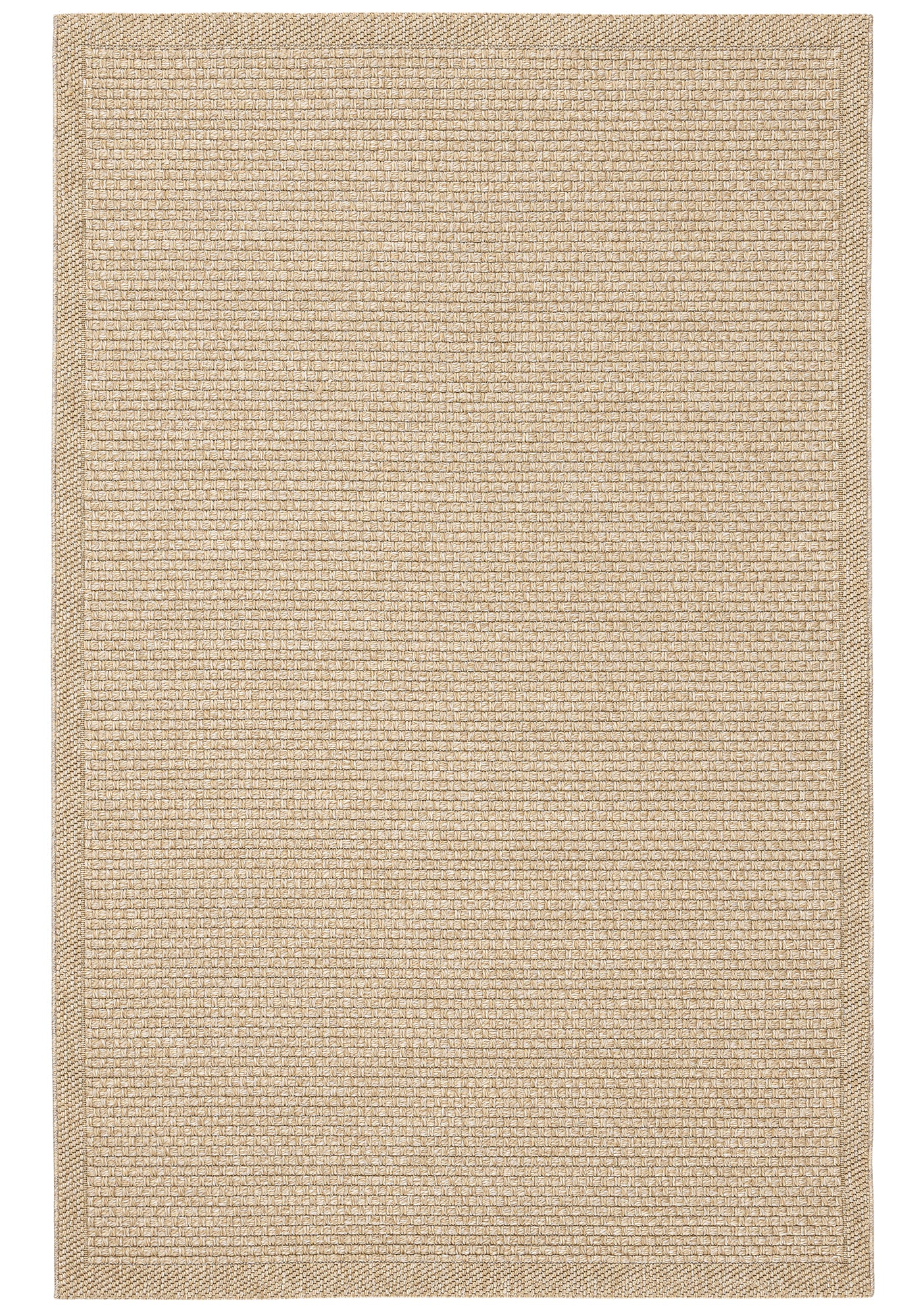 Santorini 119 Kahve Hasır Görünümlü Dört Kenarı Bordür Desenli Sisal Halı