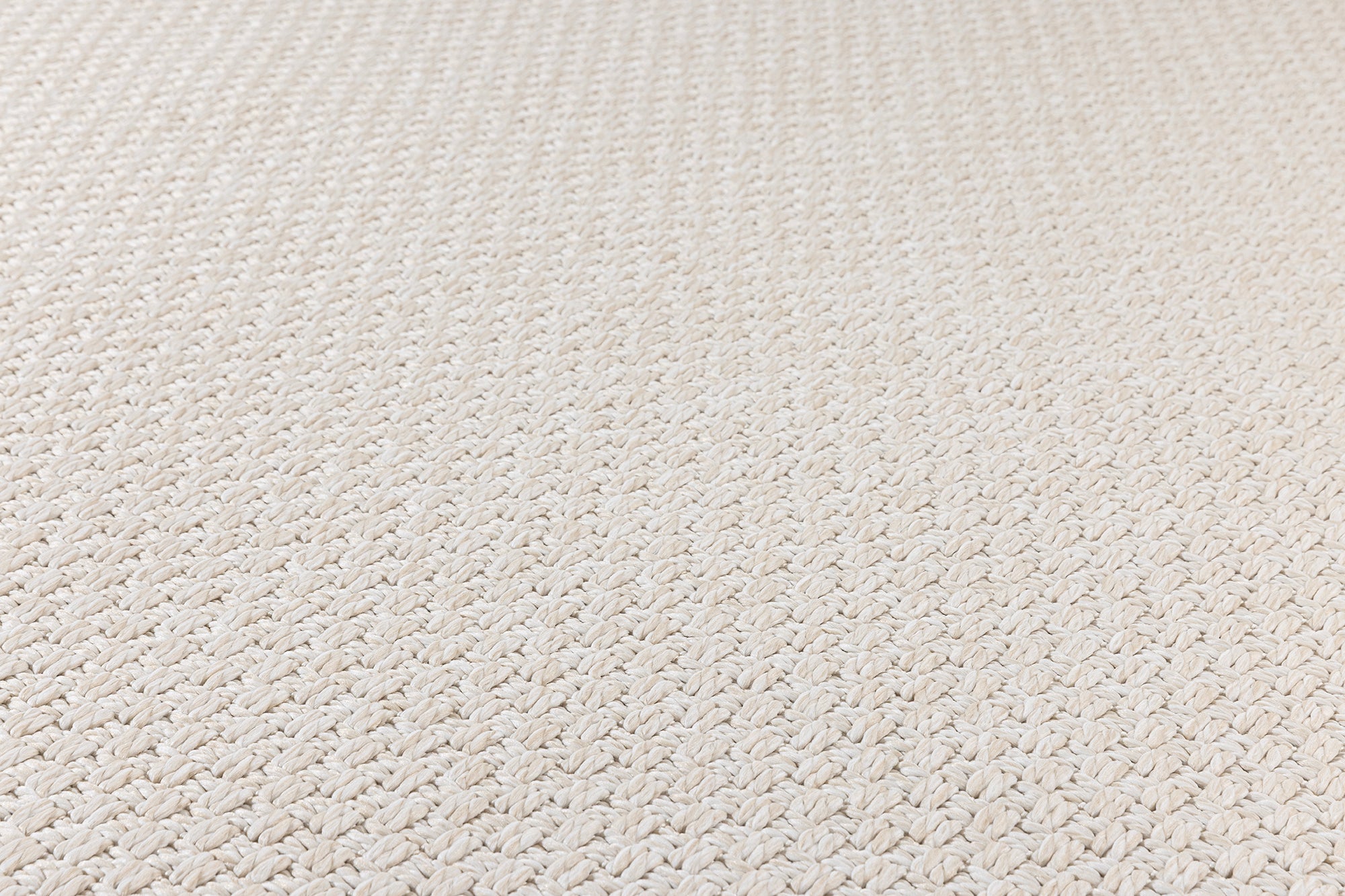 Santorini 115 Krem Hasır Görünümlü Uzun Kenarı Bordür Desenli Sisal Halı