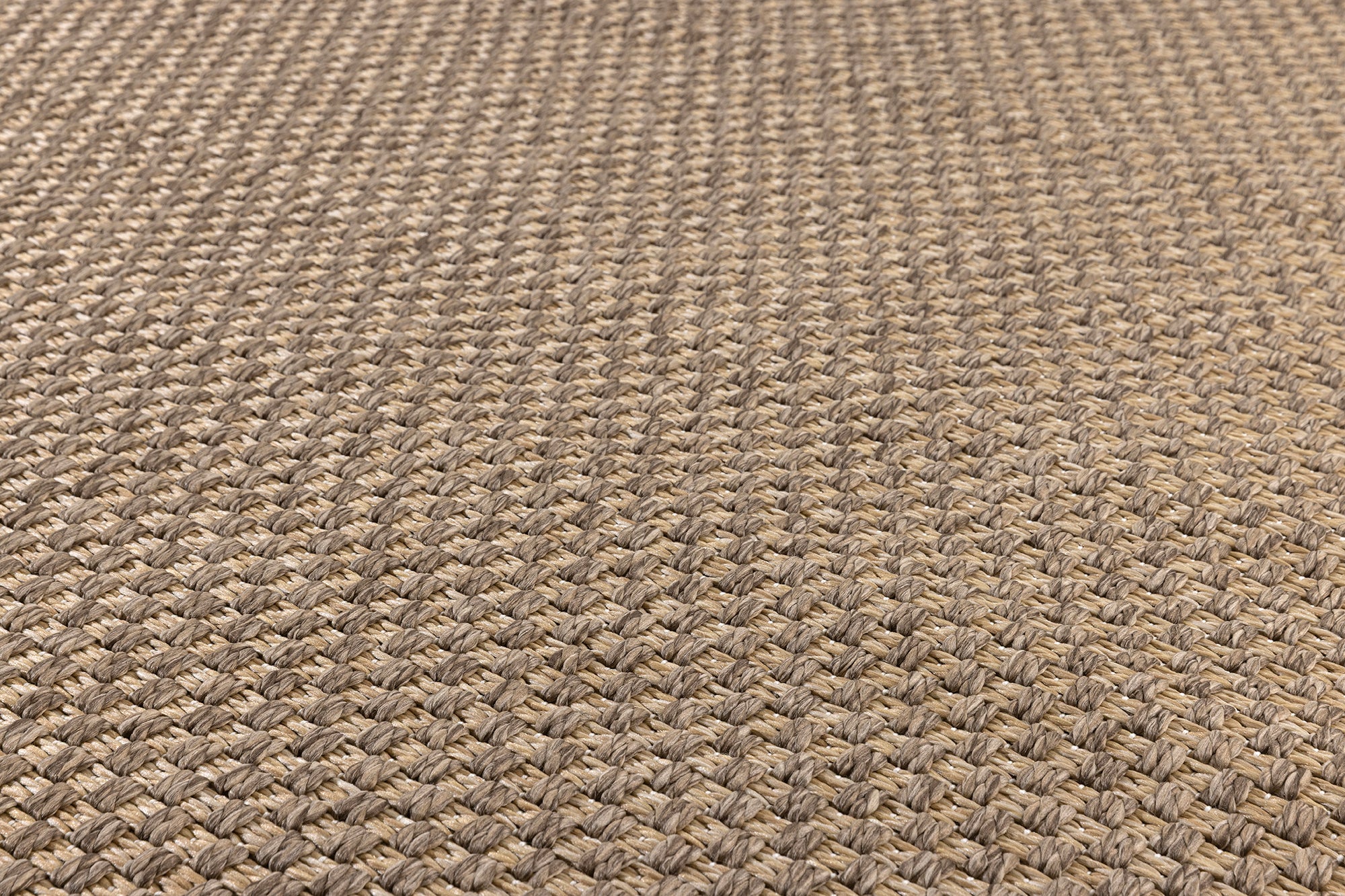 Santorini 115 Vizon Hasır Görünümlü Uzun Kenarı Bordür Desenli Sisal Halı