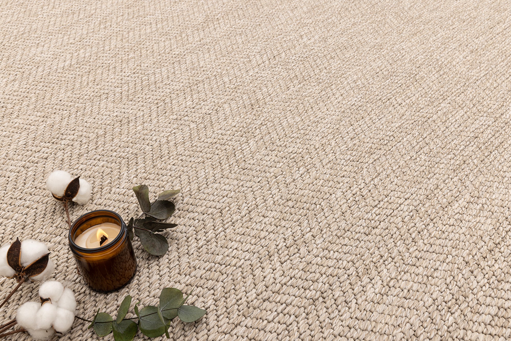 Santorini 116 Bej Hasır Görünümlü Sisal Halı