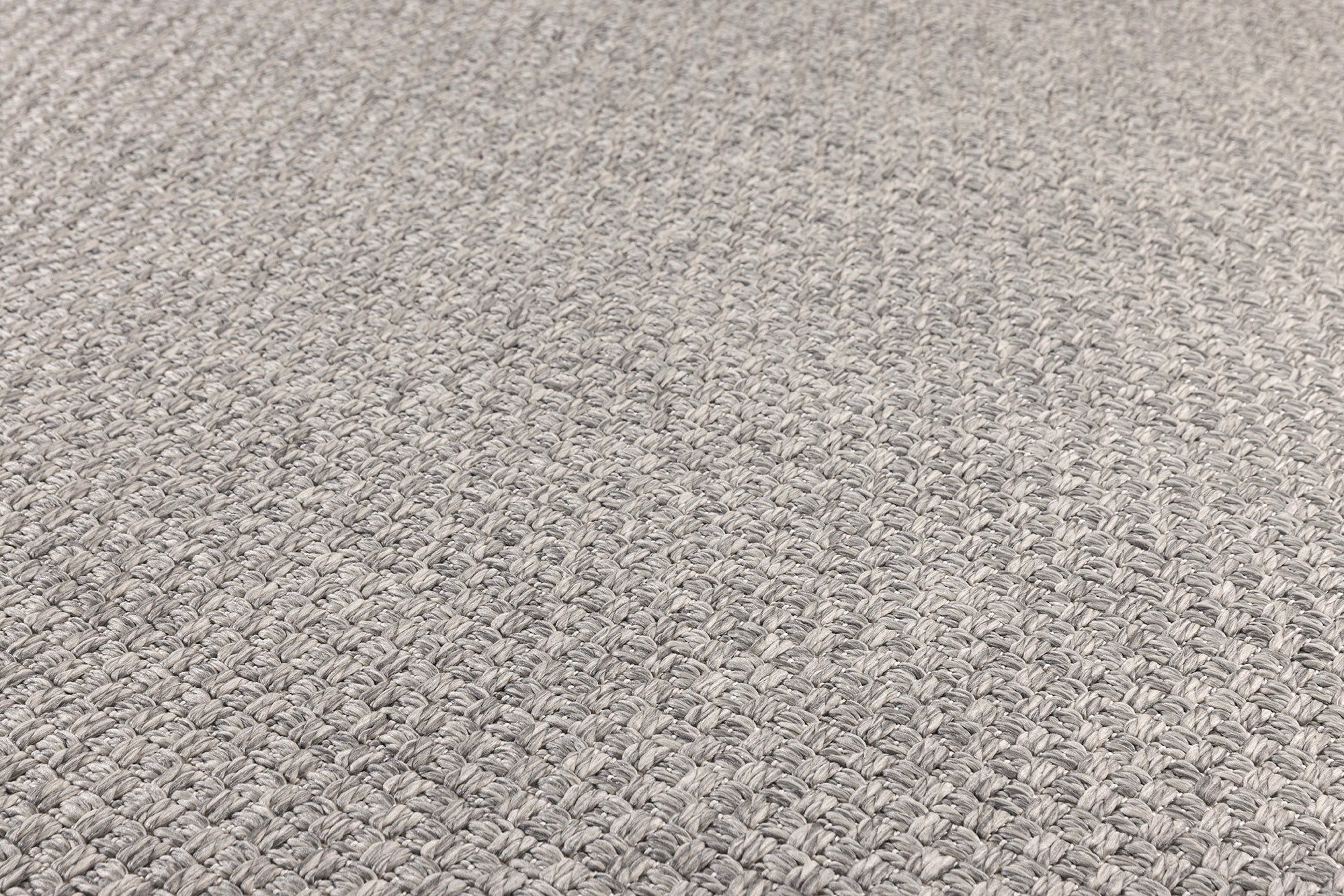 Santorini 115 Gri Hasır Görünümlü Uzun Kenarı Bordür Desenli Sisal Halı