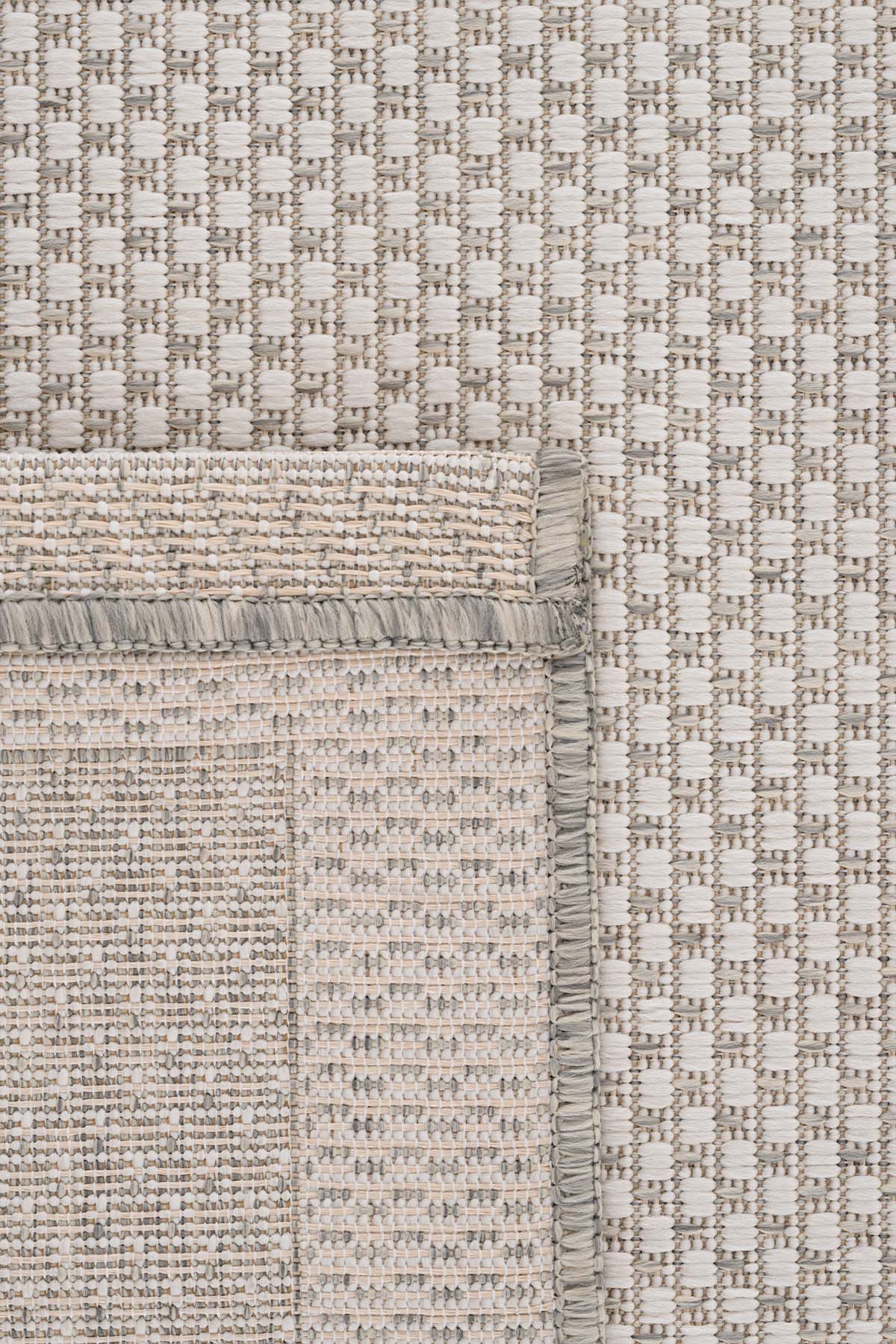 Santorini 120 Ekru Antrasit  Bordür Desenli Sisal Halı