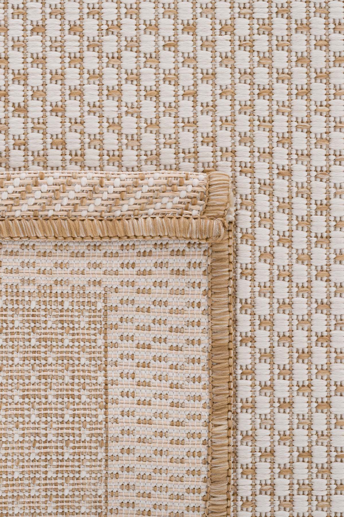 Santorini 120 Ekru Kahve Bordür Desenli Sisal Halı