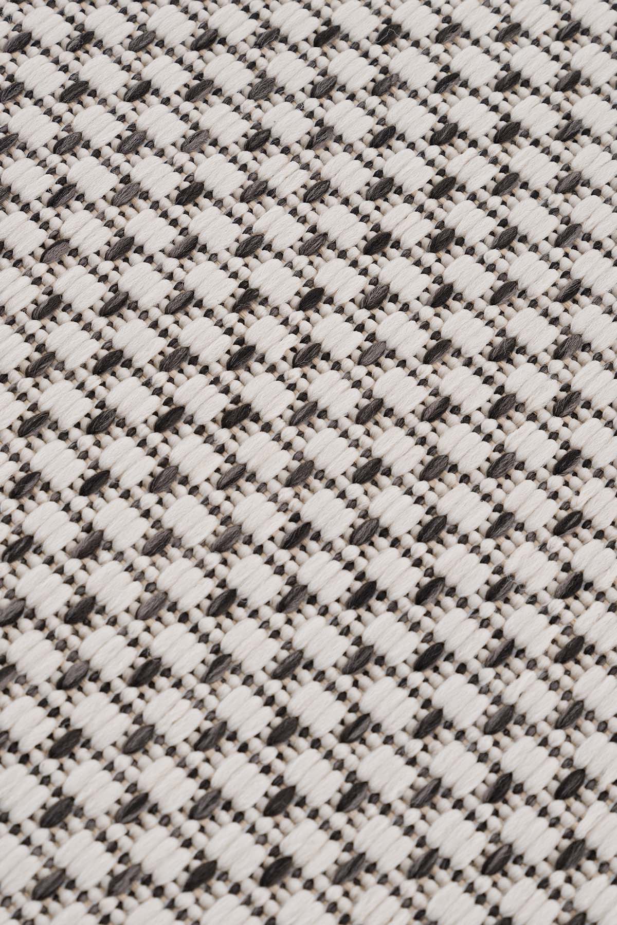 Santorini 120 Ekru Siyah Bordür Desenli Sisal Halı