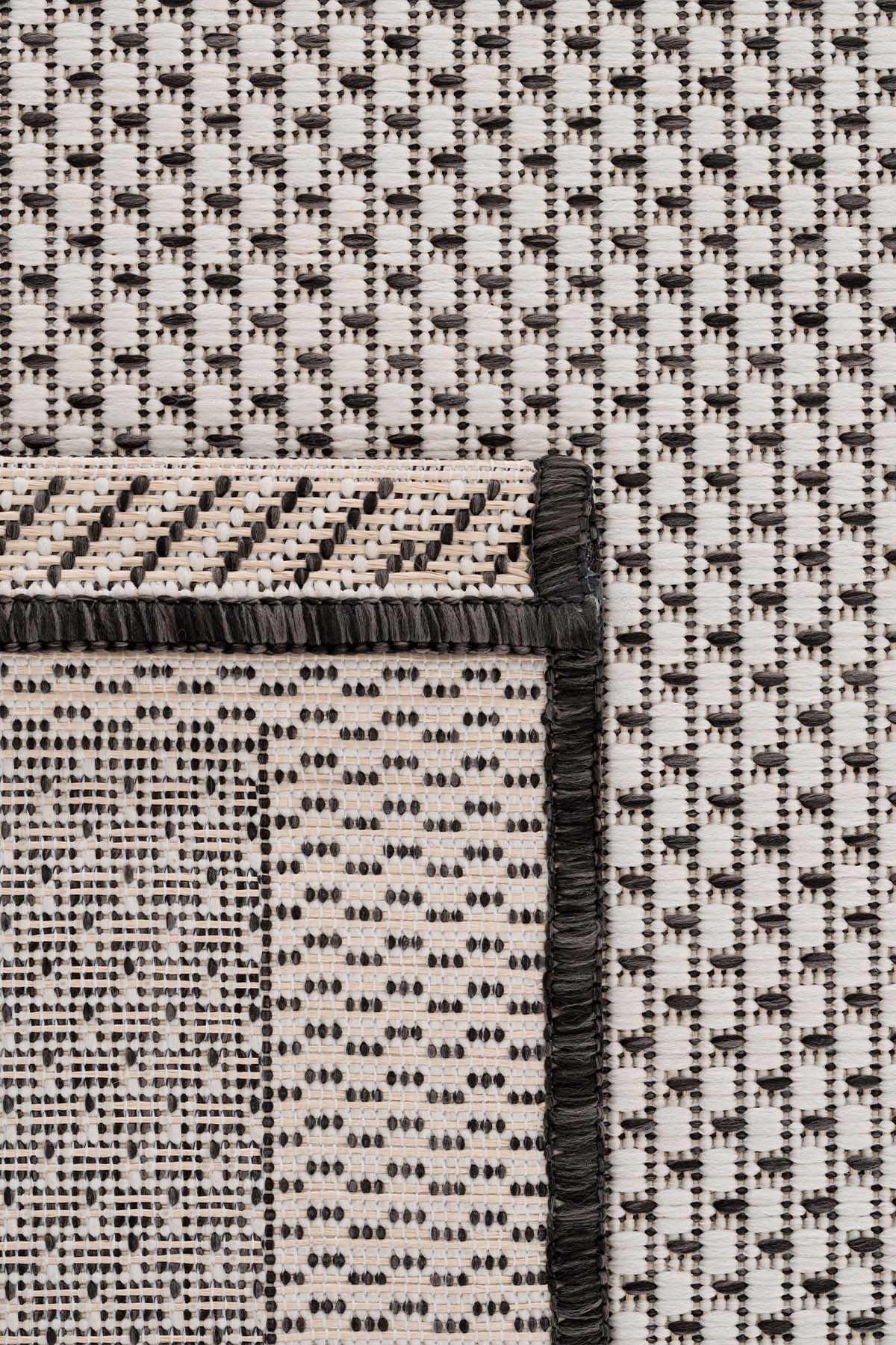 Santorini 120 Ekru Siyah Bordür Desenli Sisal Halı