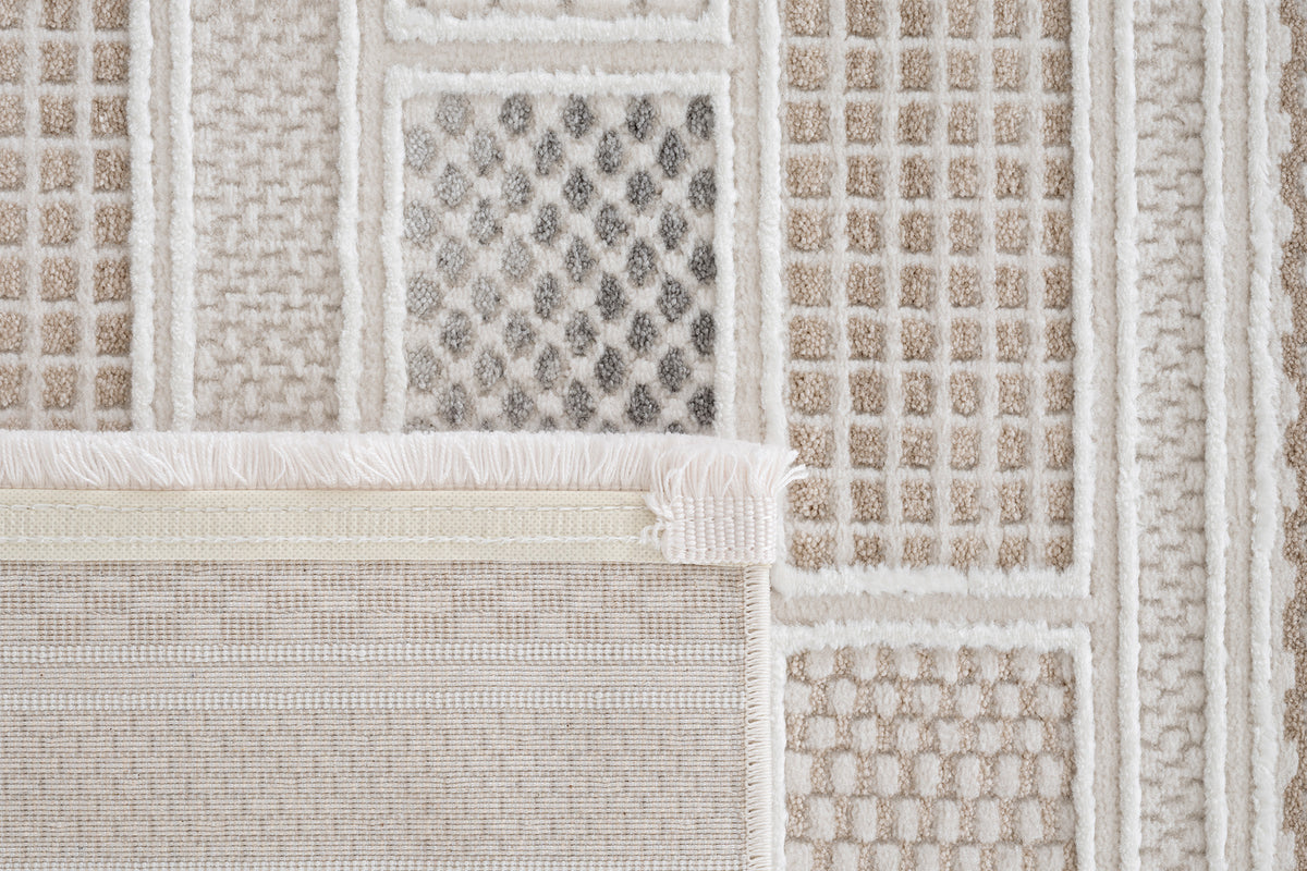Velora 189 Vizon Gri Modern Çizgisel Kesme Halı