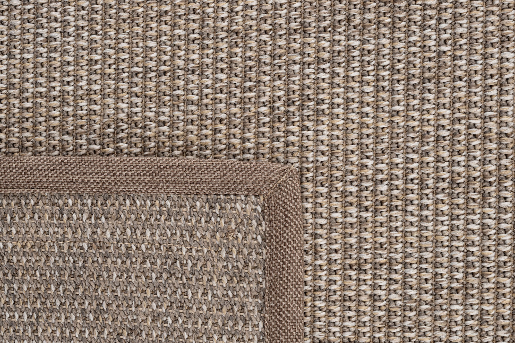 Verona 125 Bej Sisal Halı Vizon Mavi Çift Bordürlü