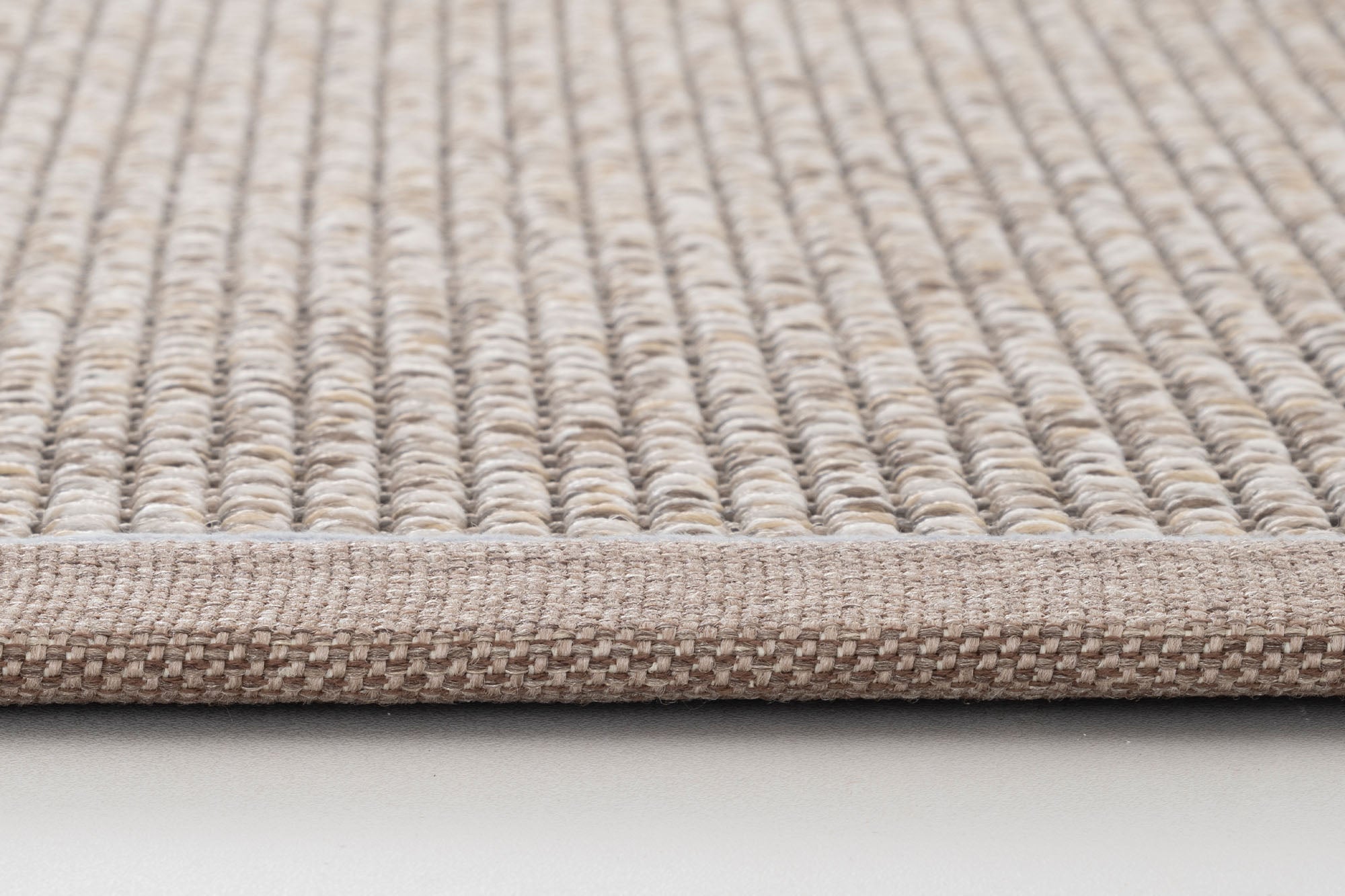 Verona 125 Bej Sisal Halı Vizon Mavi Çift Bordürlü