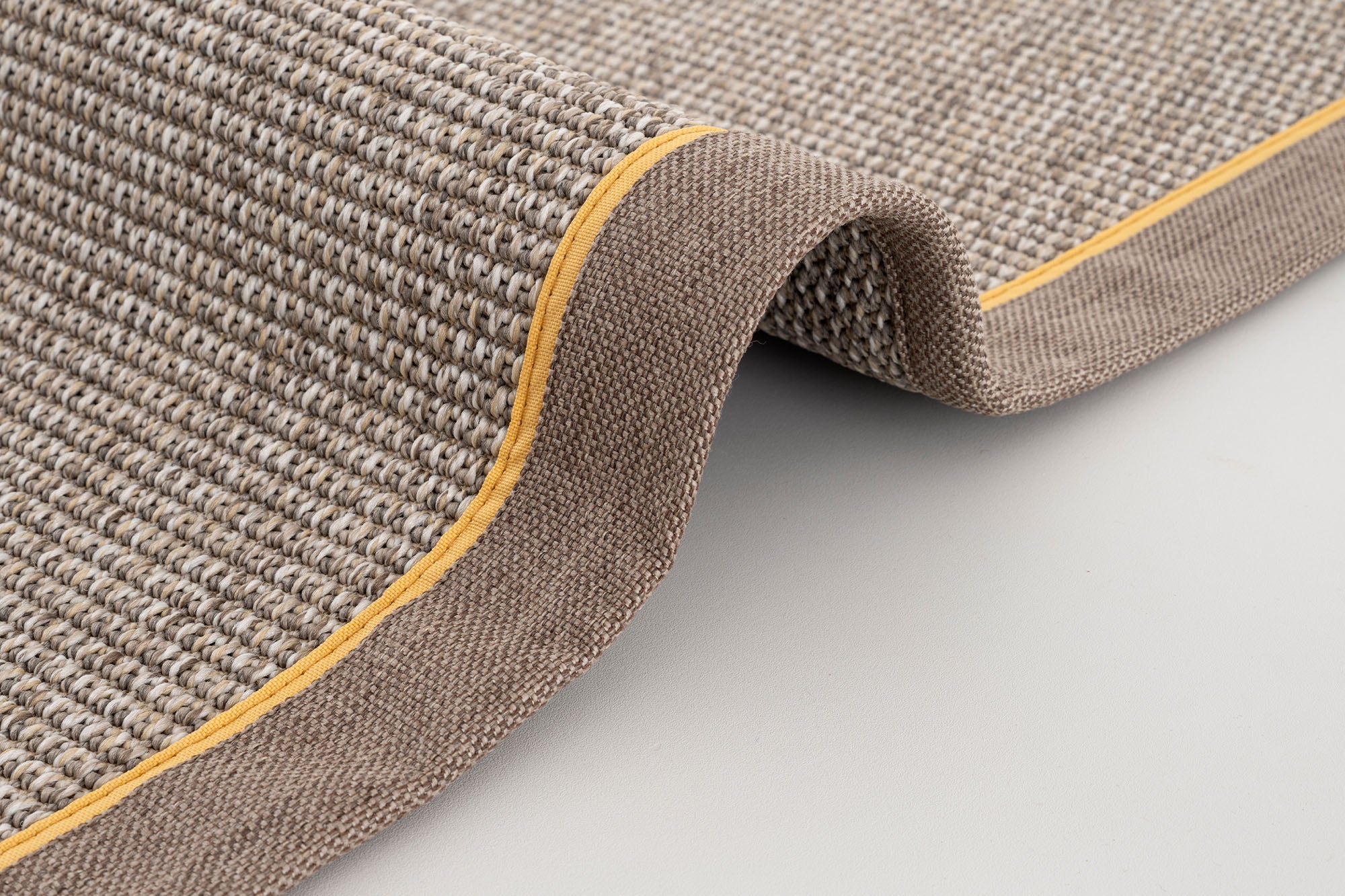 Verona 125 Bej Sisal Halı Vizon Sarı Çift Bordürlü