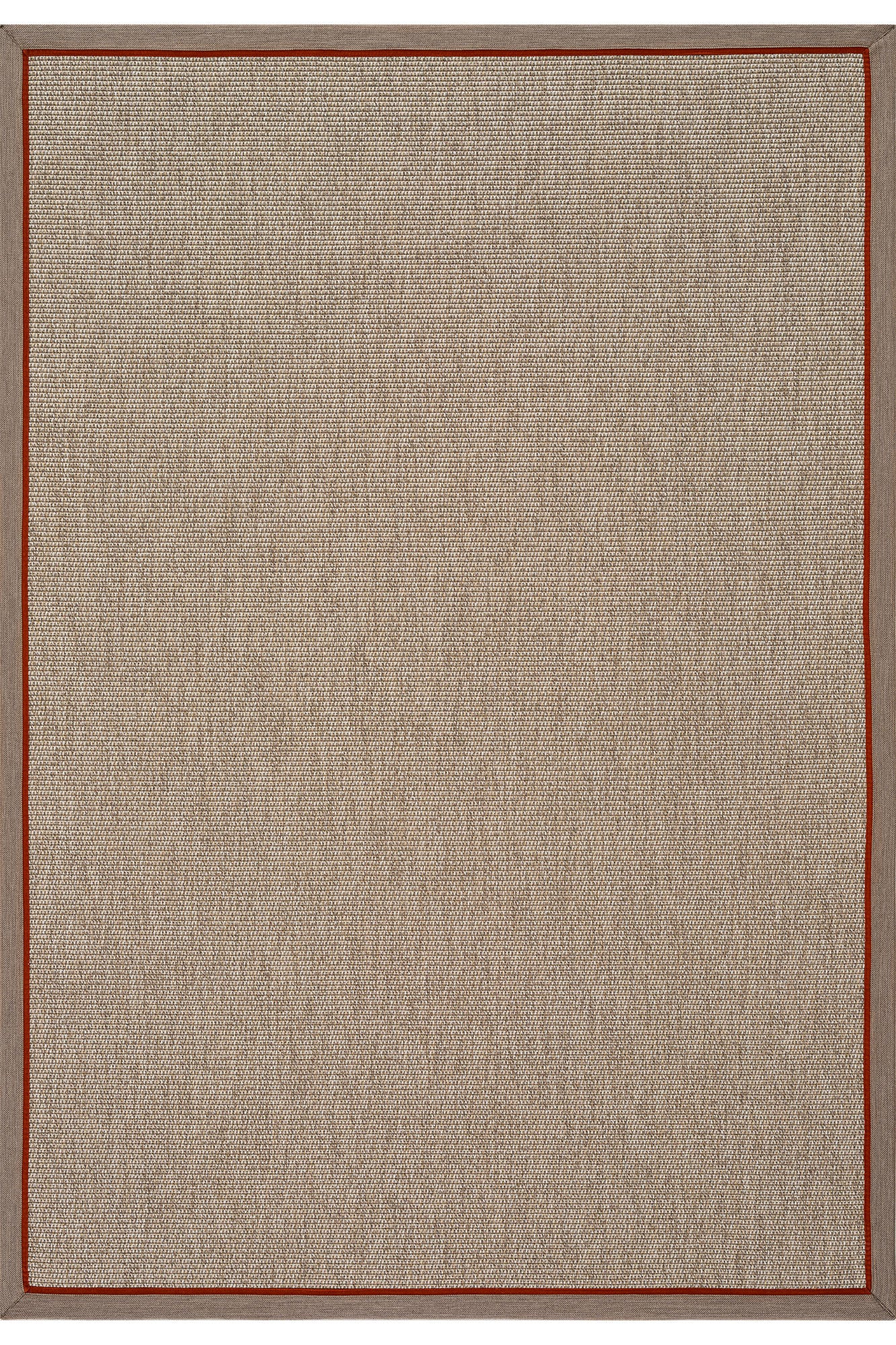 Verona 125 Bej Sisal Halı Vizon Turuncu Çift Bordürlü