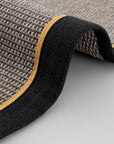 Verona 125 Gri Sisal Halı Siyah Sarı Çift Bordürlü