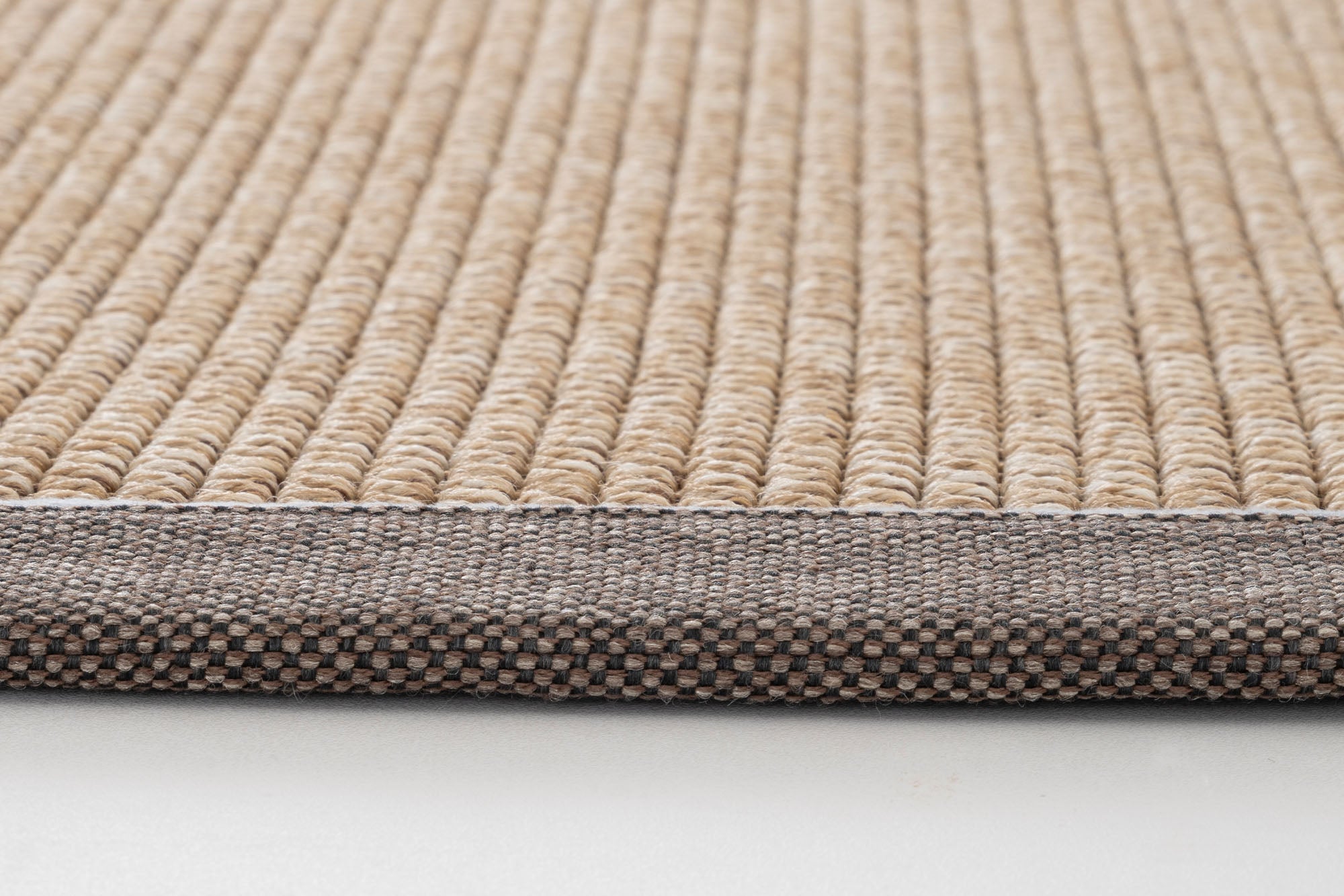 Verona 125 Kahve Sisal Halı Kahve Mavi Çift Bordürlü