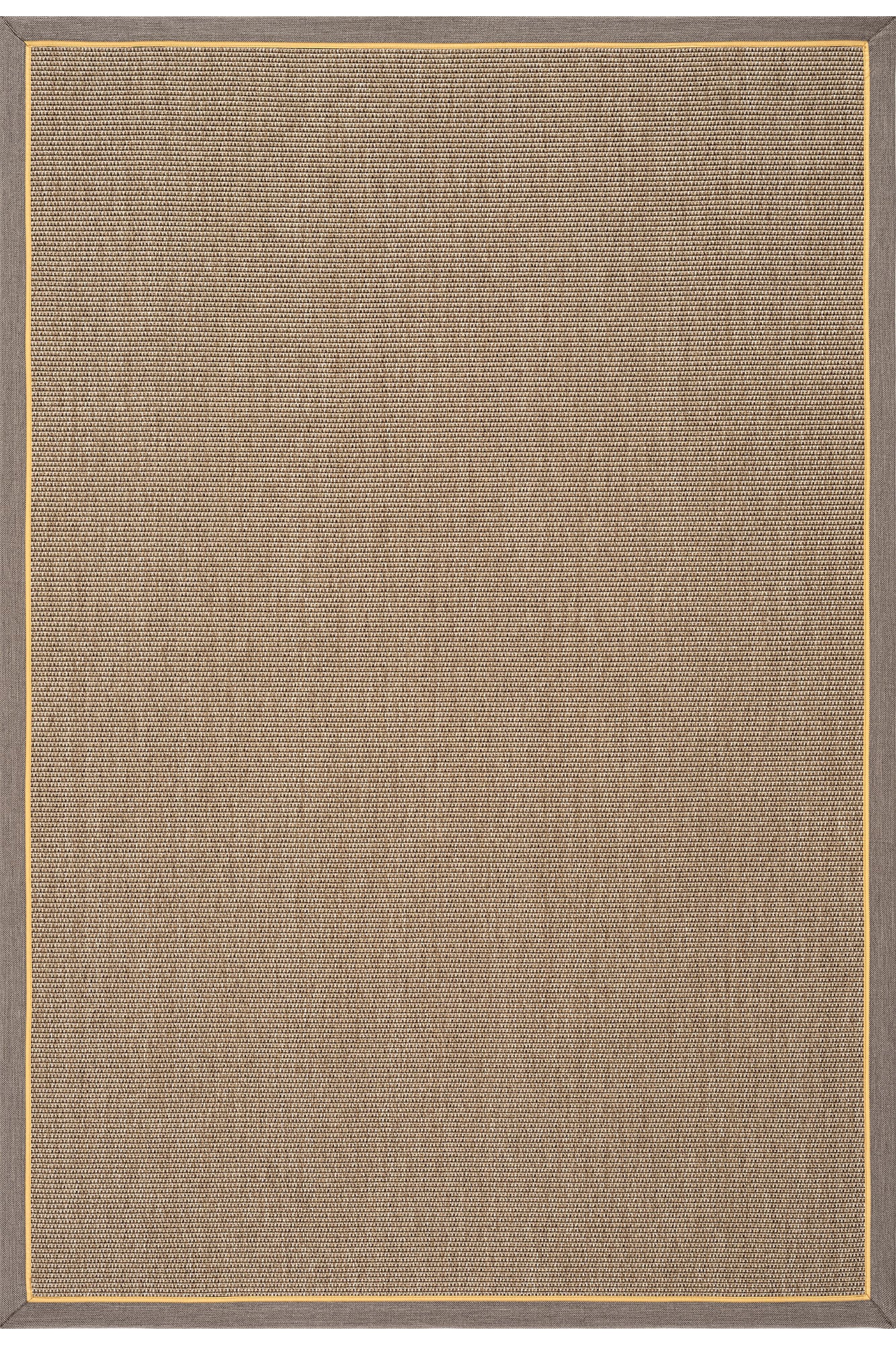 Verona 125 Kahve Sisal Halı Vizon Sarı Çift Bordürlü