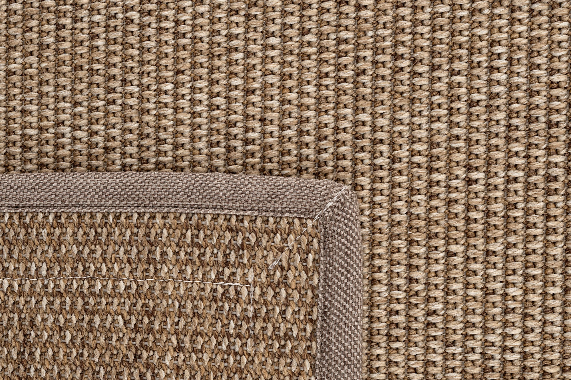 Verona 125 Kahve Sisal Halı Vizon Sarı Çift Bordürlü