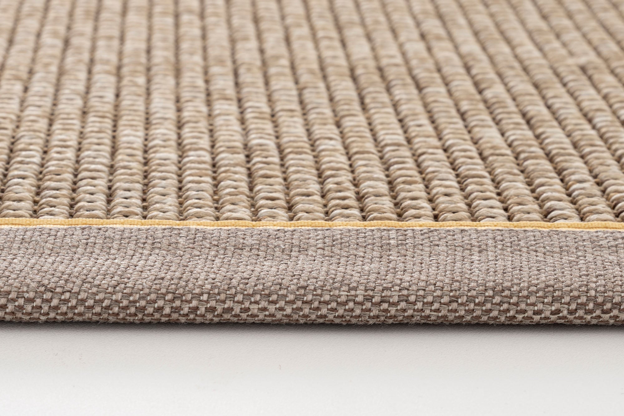 Verona 125 Kahve Sisal Halı Vizon Sarı Çift Bordürlü