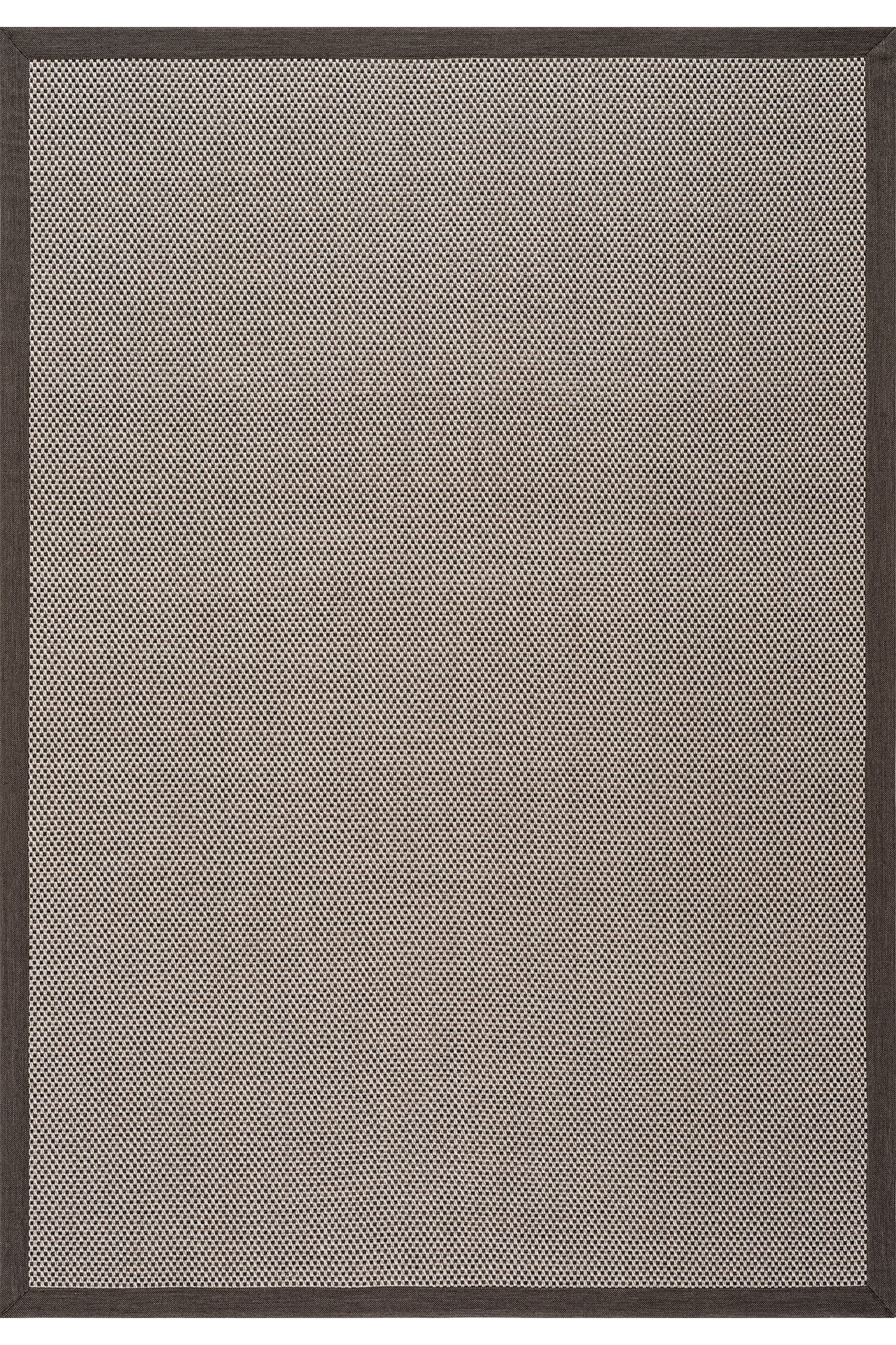 Verona 137 Krem Kahve Sisal Halı Kahve Bordürlü