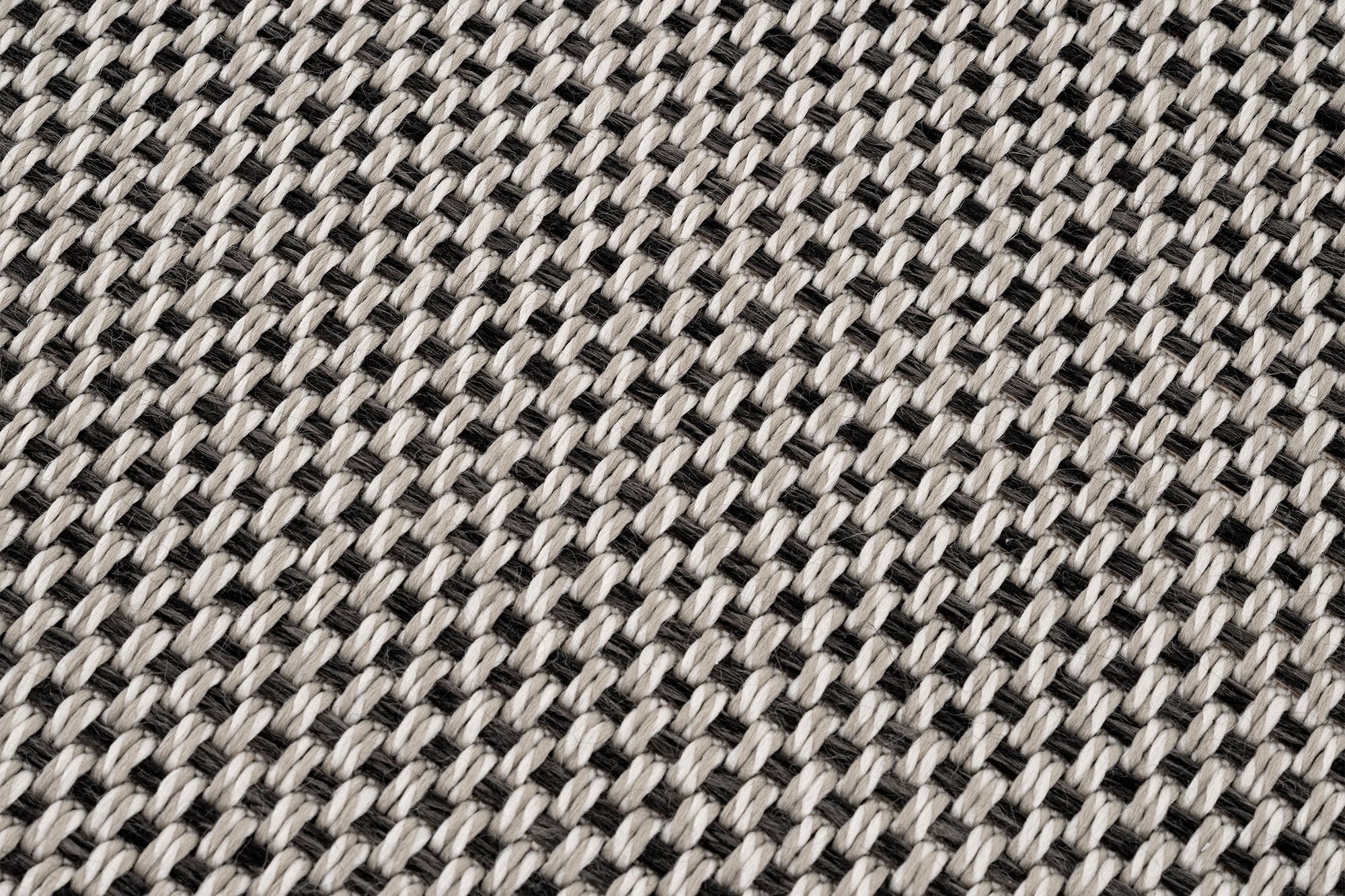 Verona 137 Krem Siyah Sisal Halı Siyah Bordürlü