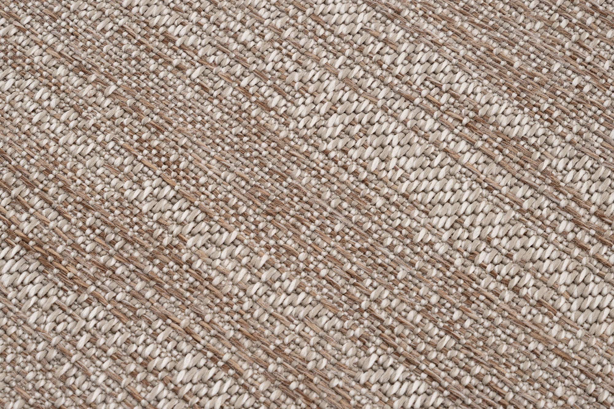 Verona 138 Krem Kahve Sisal Halı Vizon Bordürlü