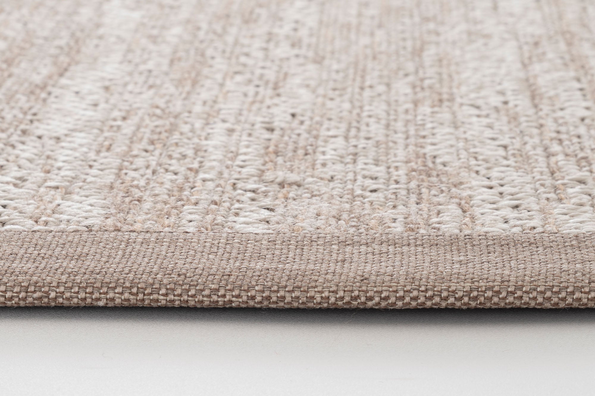 Verona 138 Krem Kahve Sisal Halı Vizon Bordürlü