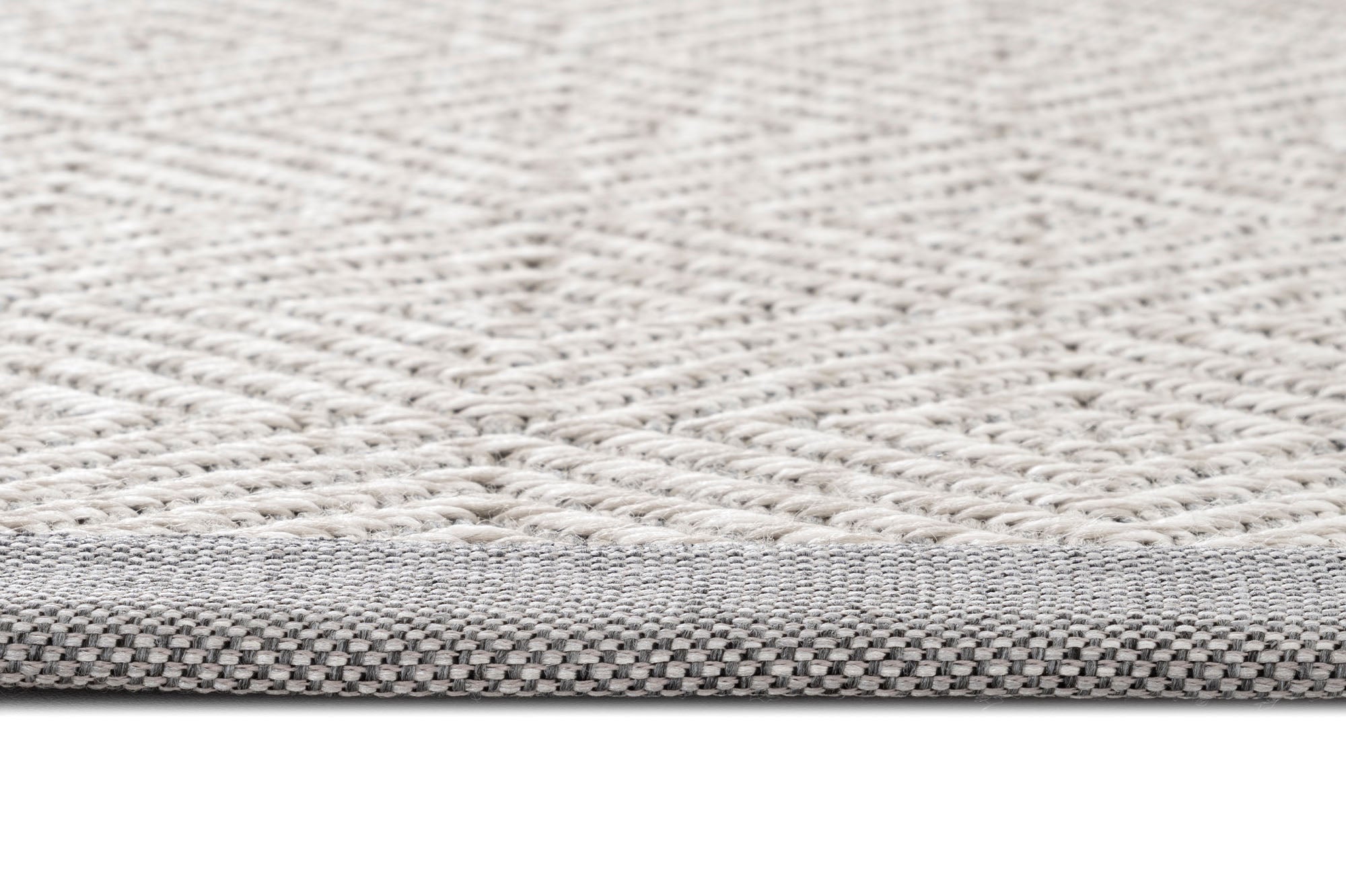 Verona 139 Krem Gri Sisal Halı Gri Bordürlü
