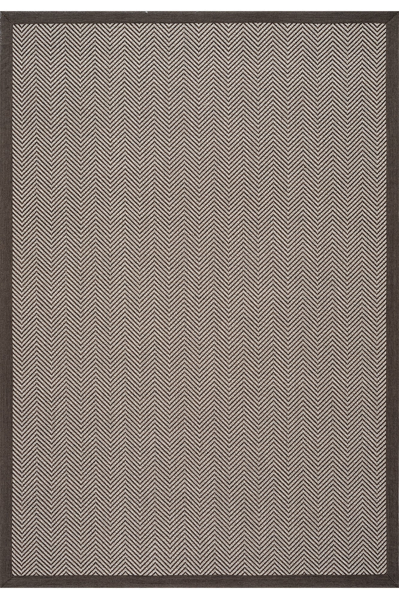 Verona 140 Krem Kahve Sisal Halı Kahve Bordürlü