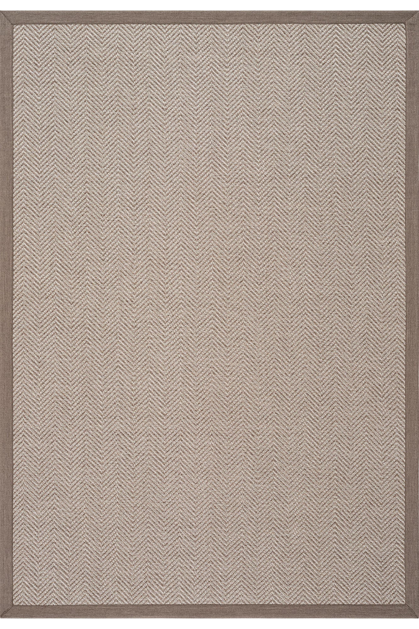 Verona 140 Krem Vizon Sisal Halı Vizon Bordürlü