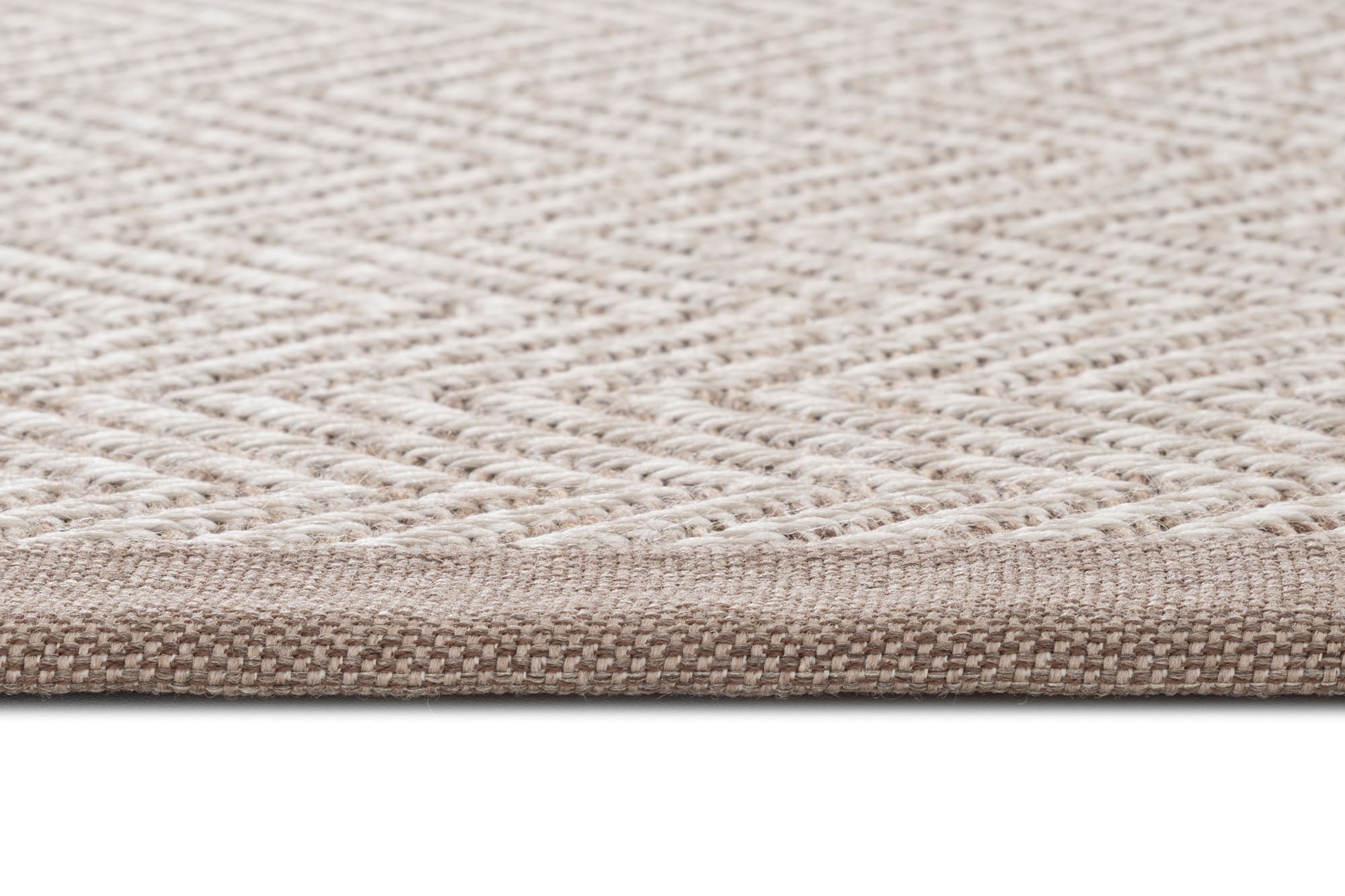 Verona 140 Krem Vizon Sisal Halı Vizon Bordürlü