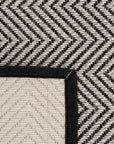 Verona 140 Krem Siyah Sisal Halı Siyah Bordürlü