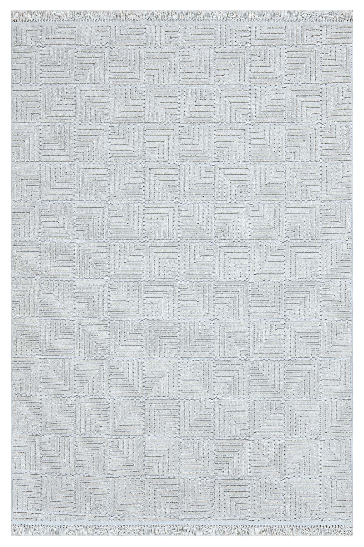 Zena 721 Bej Yumuşak Tuşeli Kaymaz Tabanlı Bohem Şönil Halı