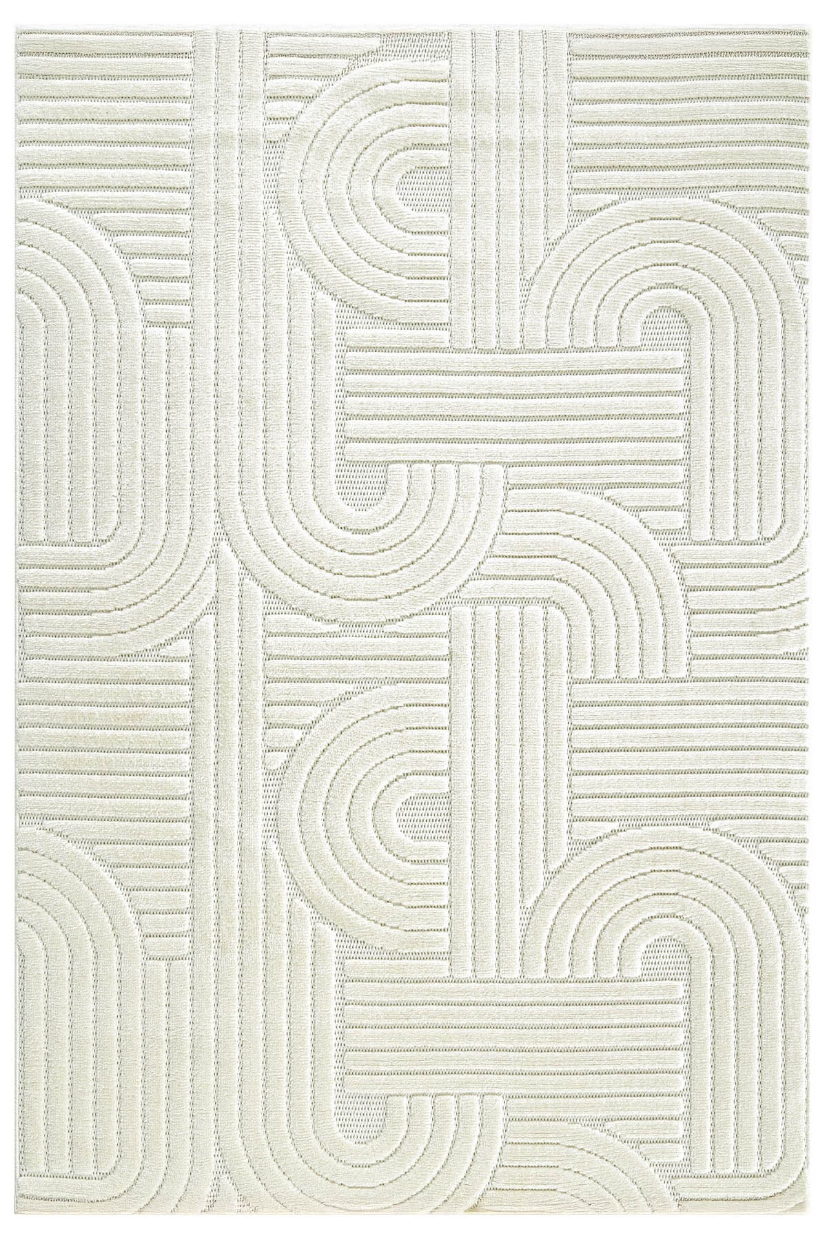 Zena 723 Bej Yumuşak Tuşeli Pamuk Tabanlı Bohem Şönil Halı