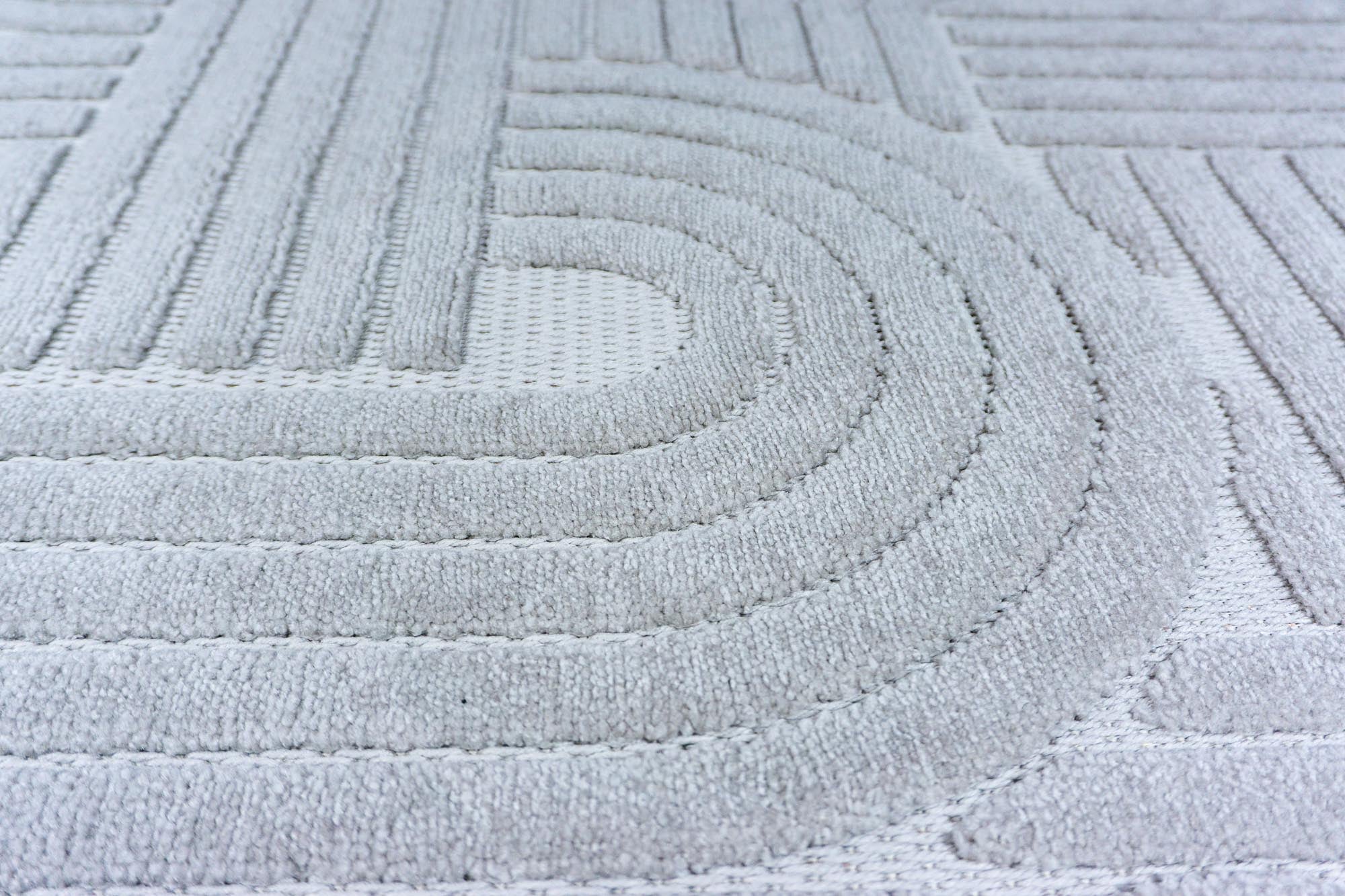 Zena 723 Gri Yumuşak Tuşeli Pamuk Tabanlı Bohem Şönil Halı