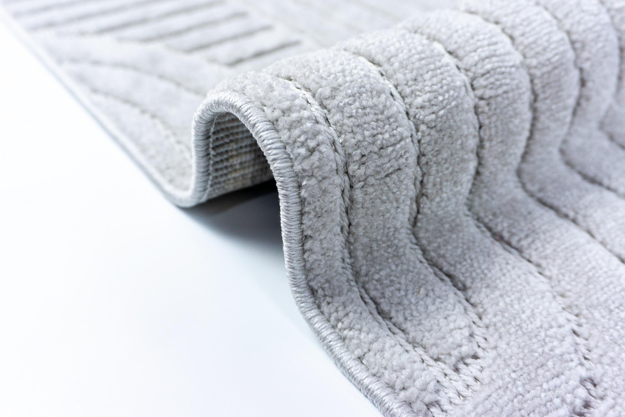 Zena 723 Gri Yumuşak Tuşeli Pamuk Tabanlı Bohem Şönil Halı